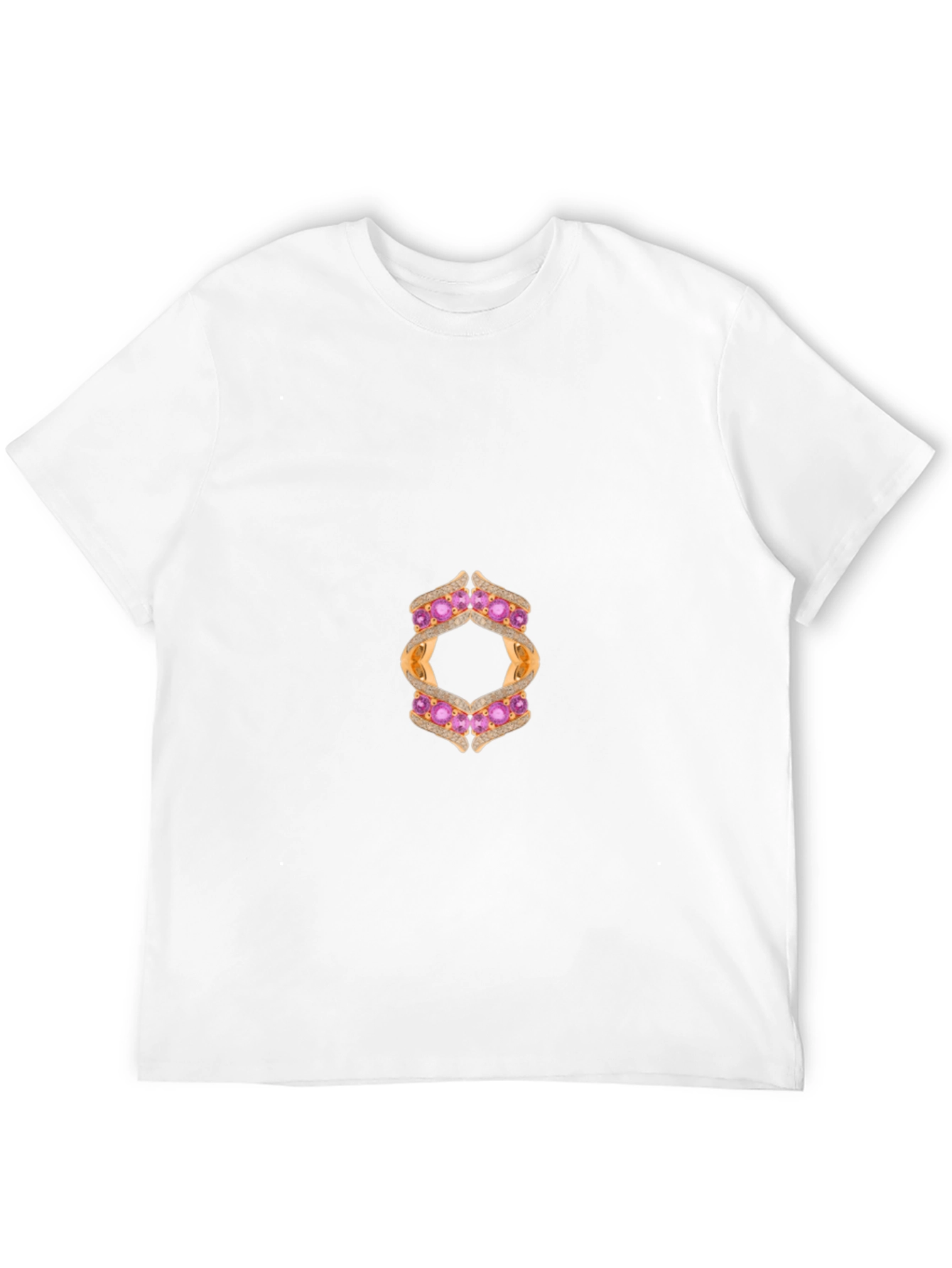 Black Tee with Abstract Jeweled Graphic