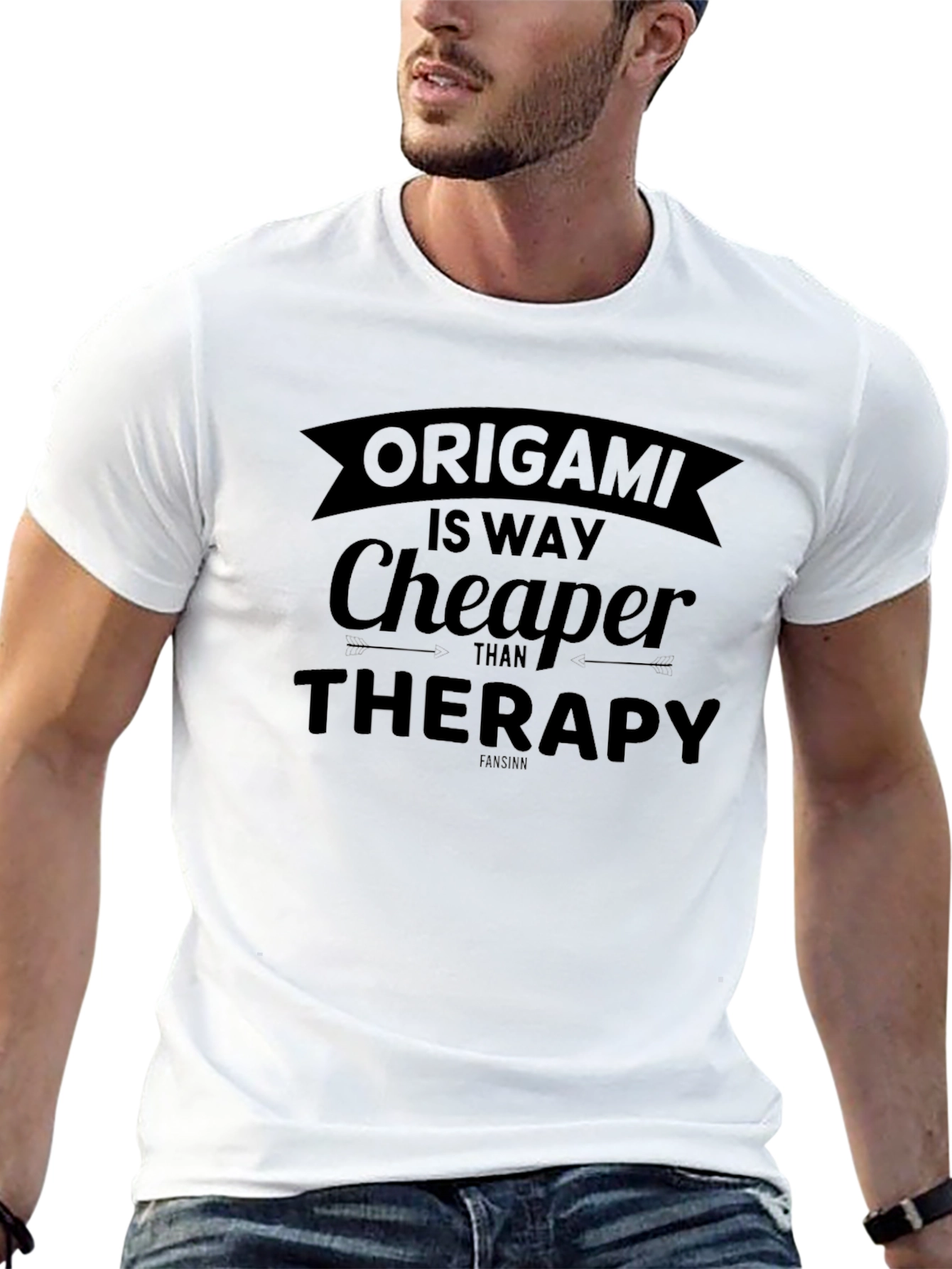 Origami Therapy T-Shirt Funny Humor Graphic Tee