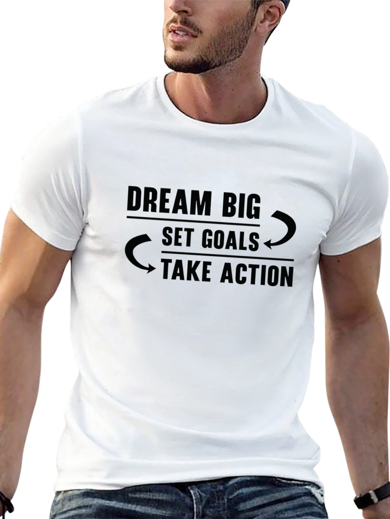 Dream Big Graphic Tee - Motivational Black T-Shirt