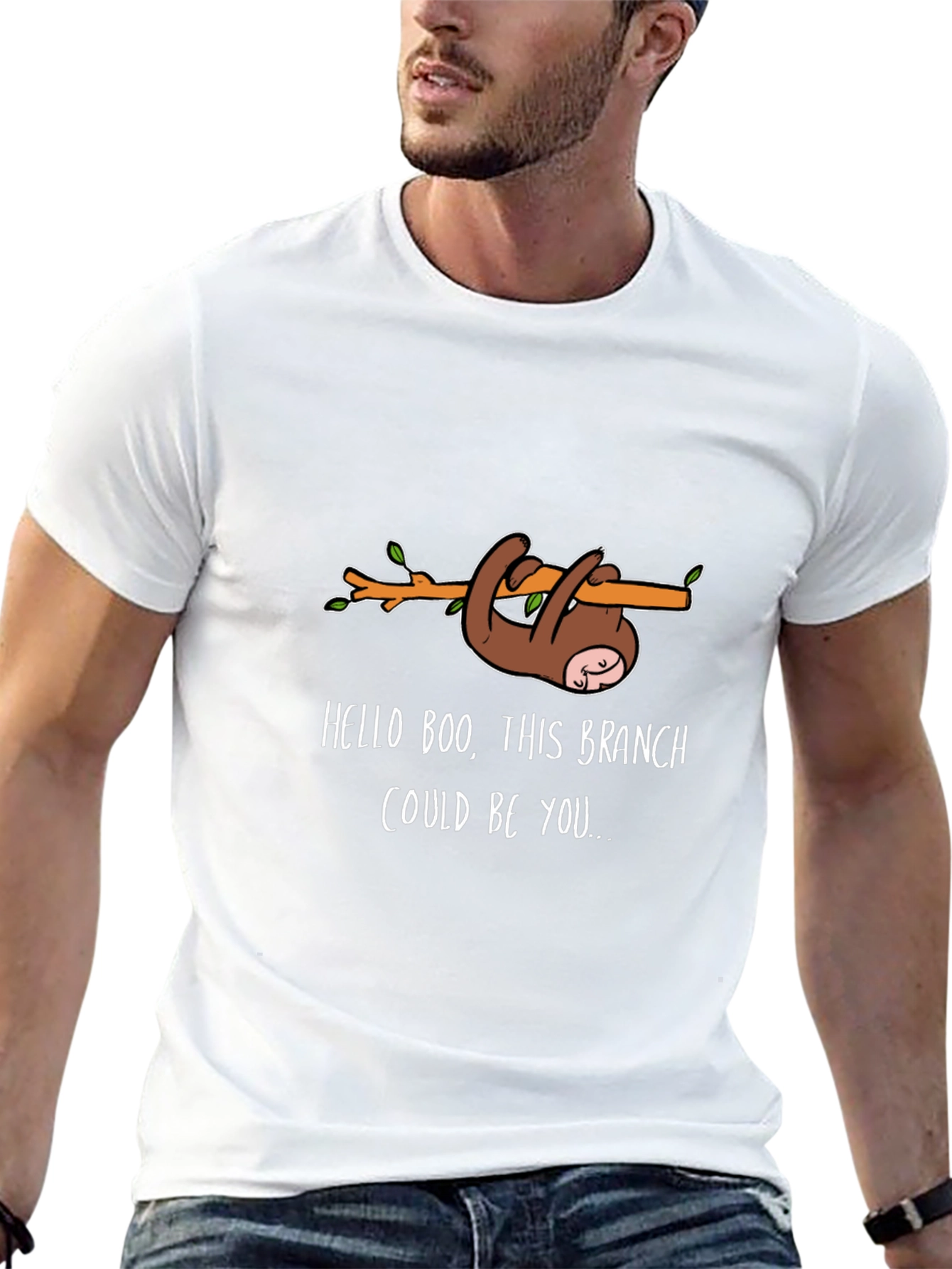 Hello Boo Sloth Graphic Tee