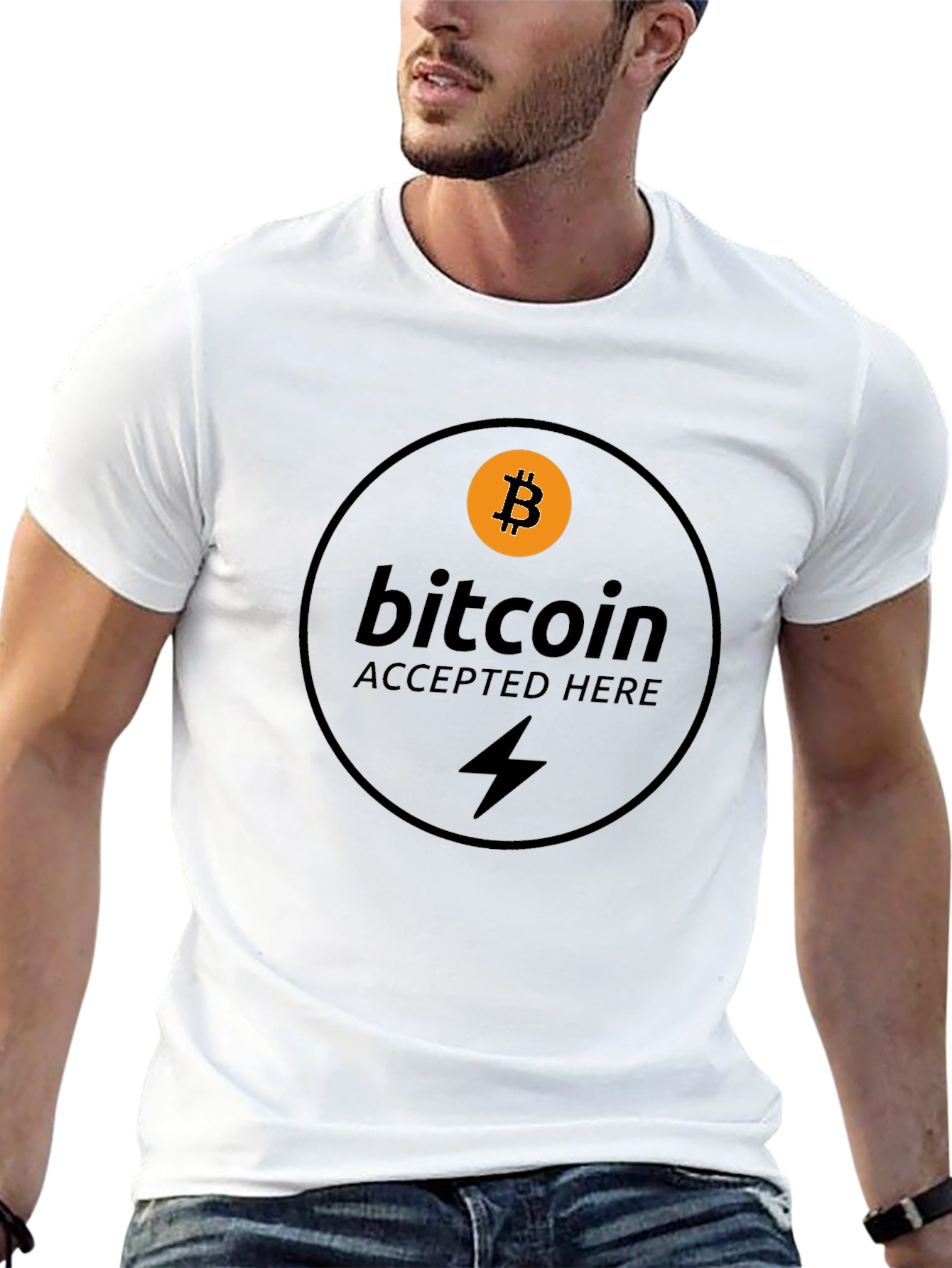 Bitcoin Accepted Here Black T-Shirt
