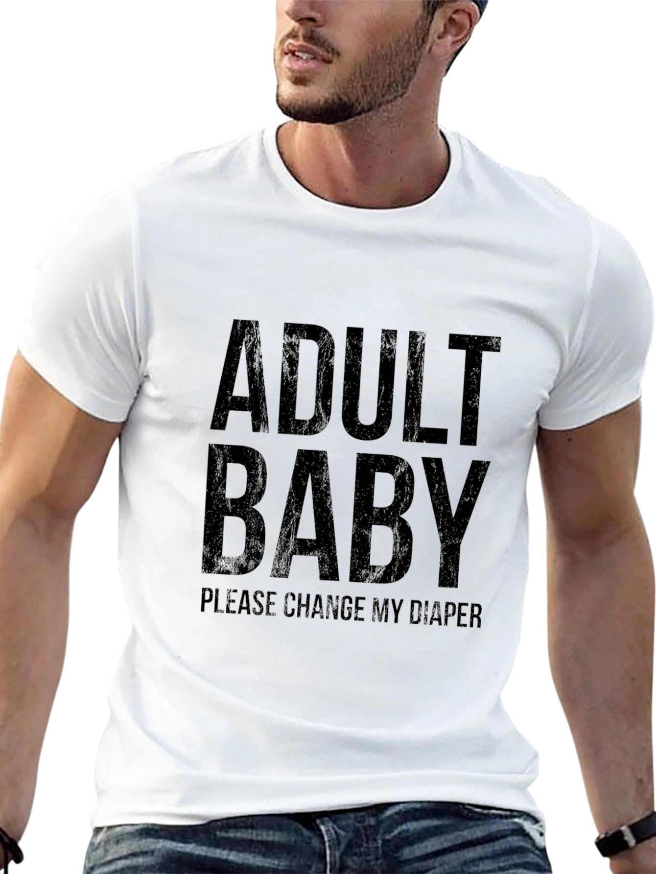 Adult Baby T-Shirt - Funny Novelty Tee