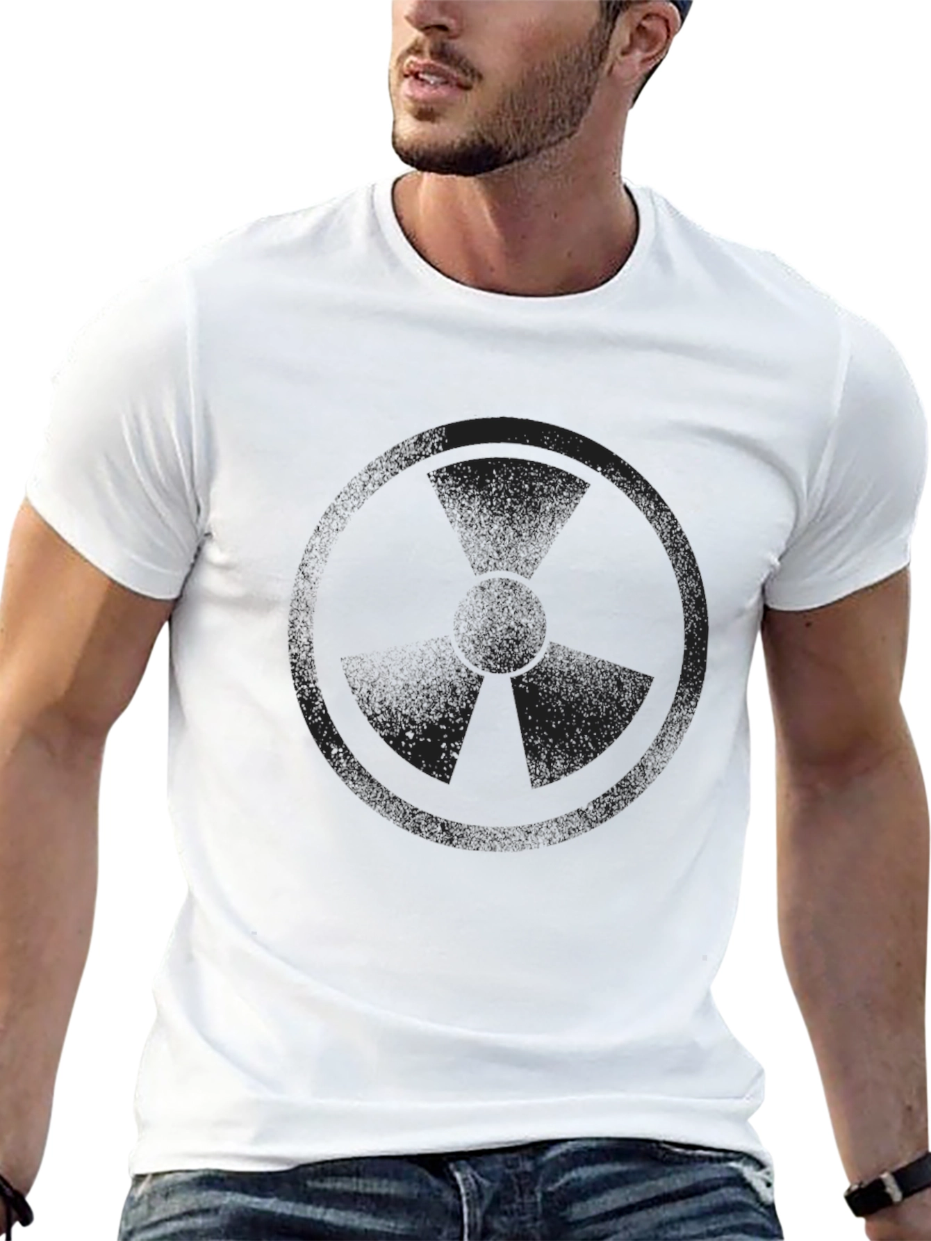 Black Radiation Symbol Graphic T-Shirt