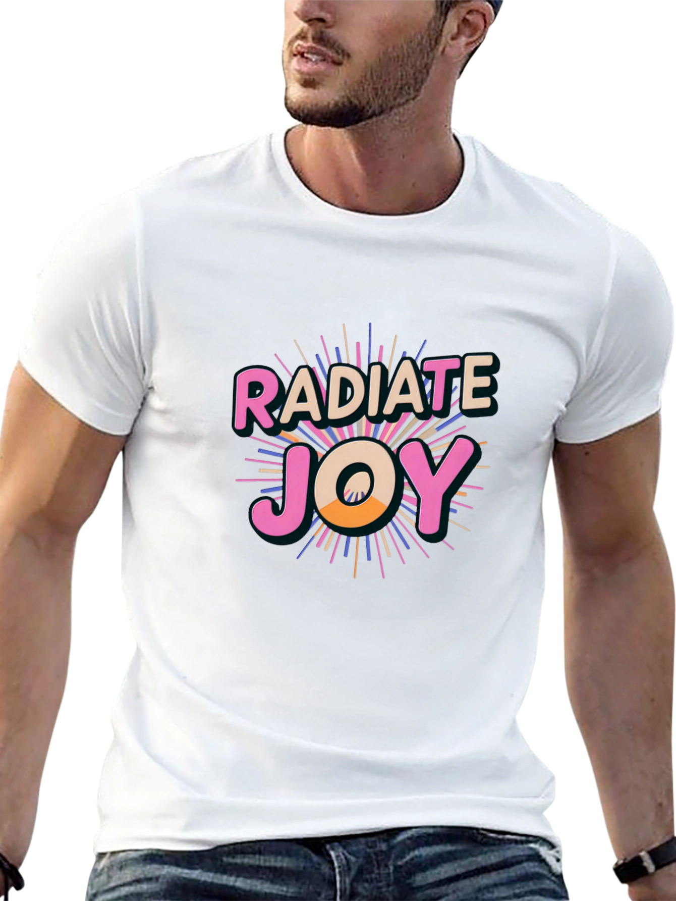 Radiate Joy Black Graphic Tee