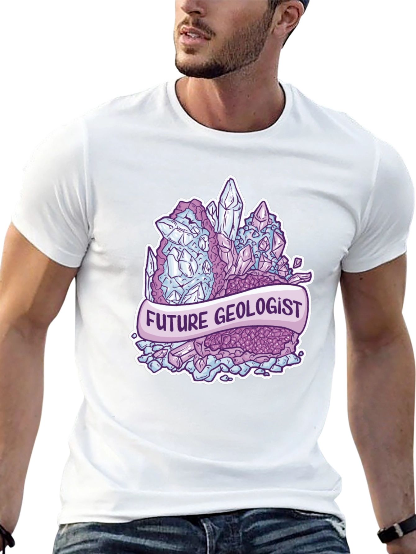 Future Geologist Crystal T-Shirt - Black Cotton Tee