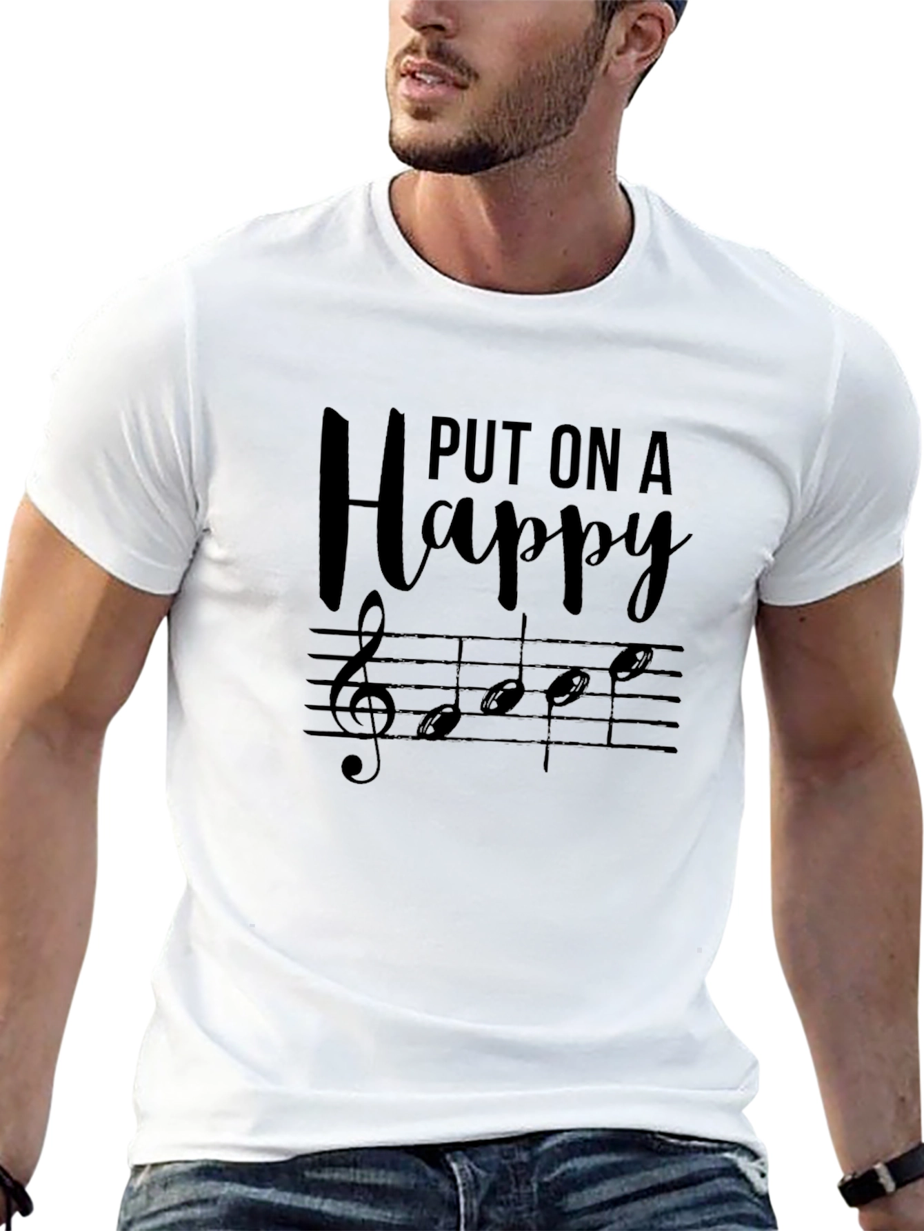 Musical Happy T-Shirt - Black