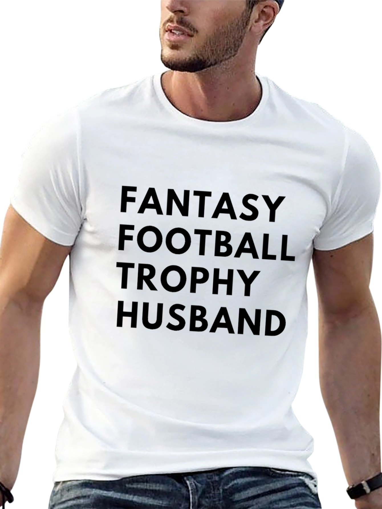 Fantasy Football Trophy Husband Graphic T-Shirt