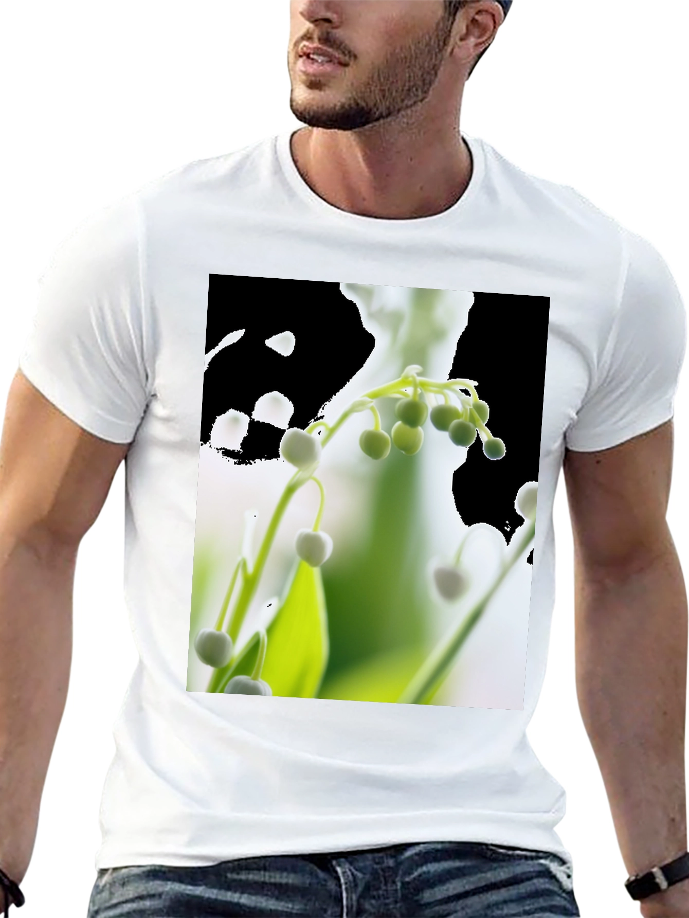 Floral Print T-Shirt - Lily of the Valley
