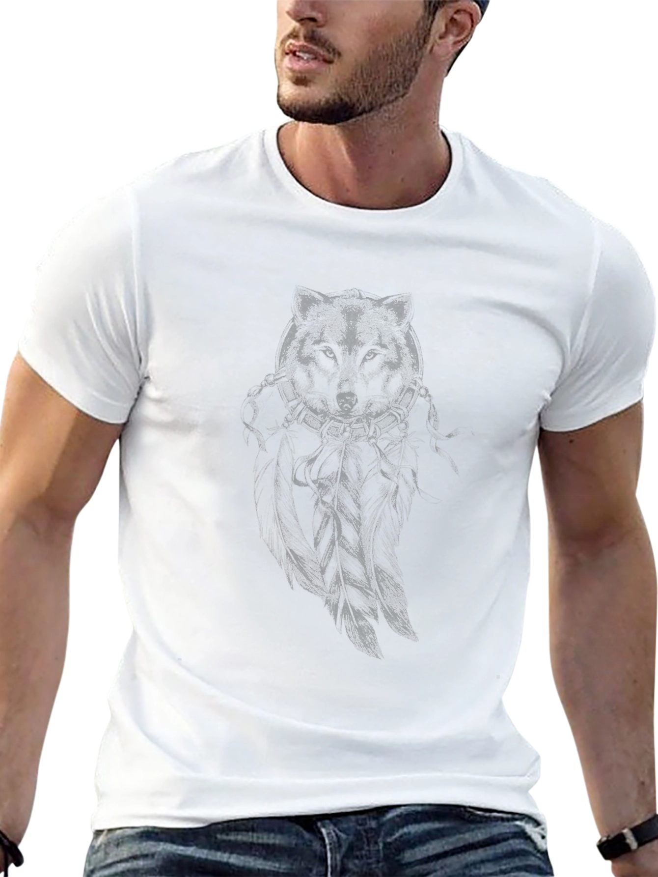 Black Wolf Graphic Tee - Mens Short Sleeve
