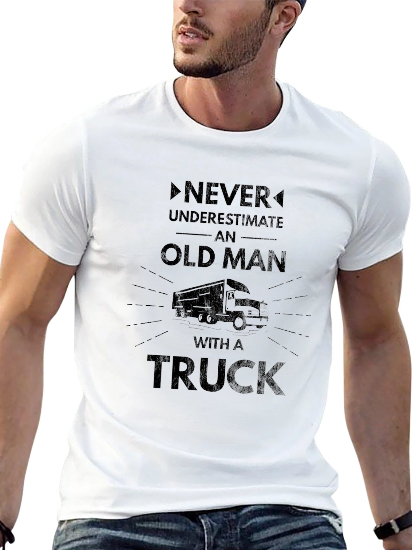 Old Man Truck Graphic Tee - Black