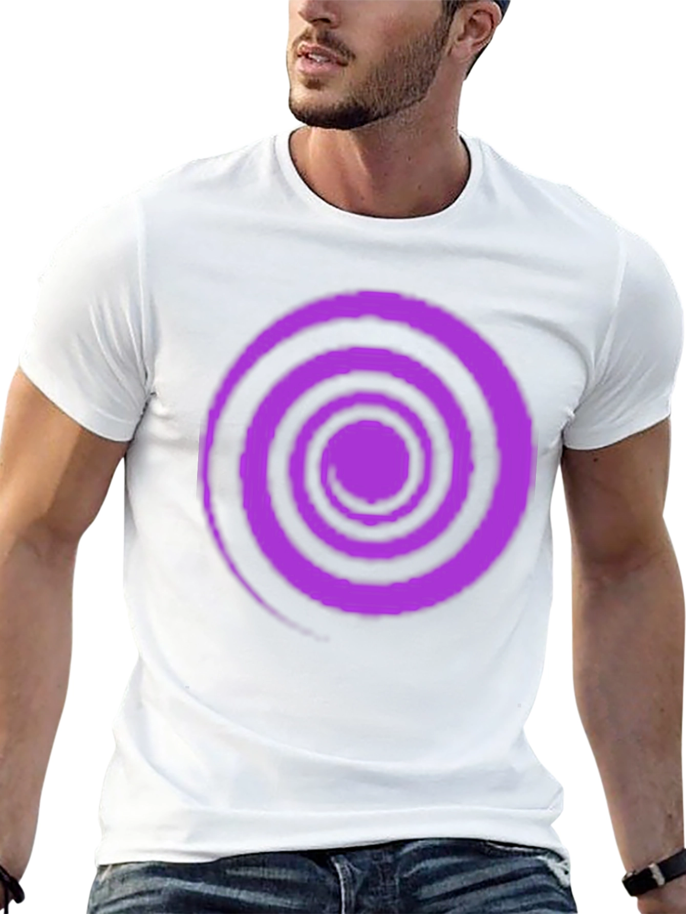 Swirl Graphic Tee - Black Cotton Comfort