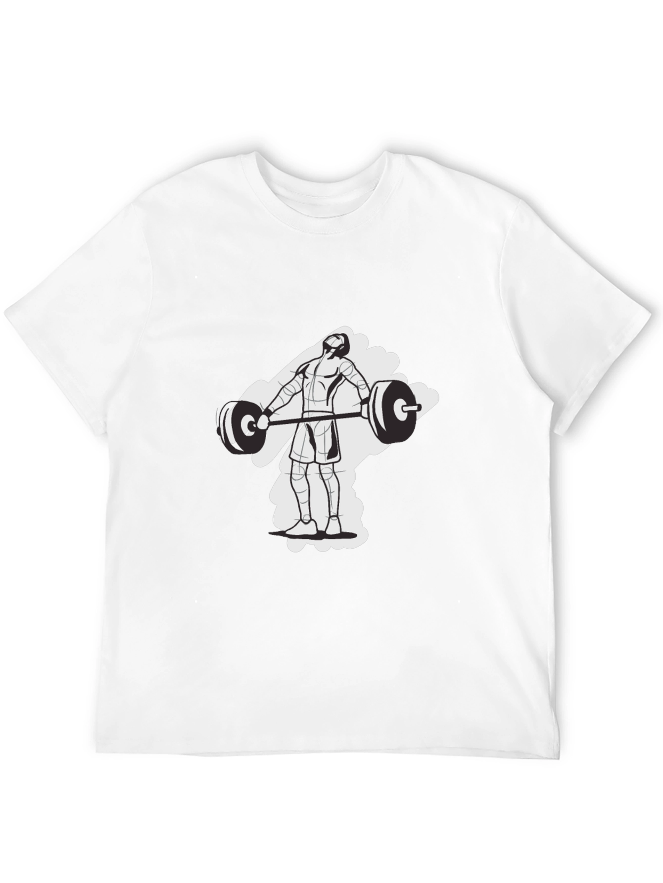 Weightlifting Graphic Tee - Black Cotton