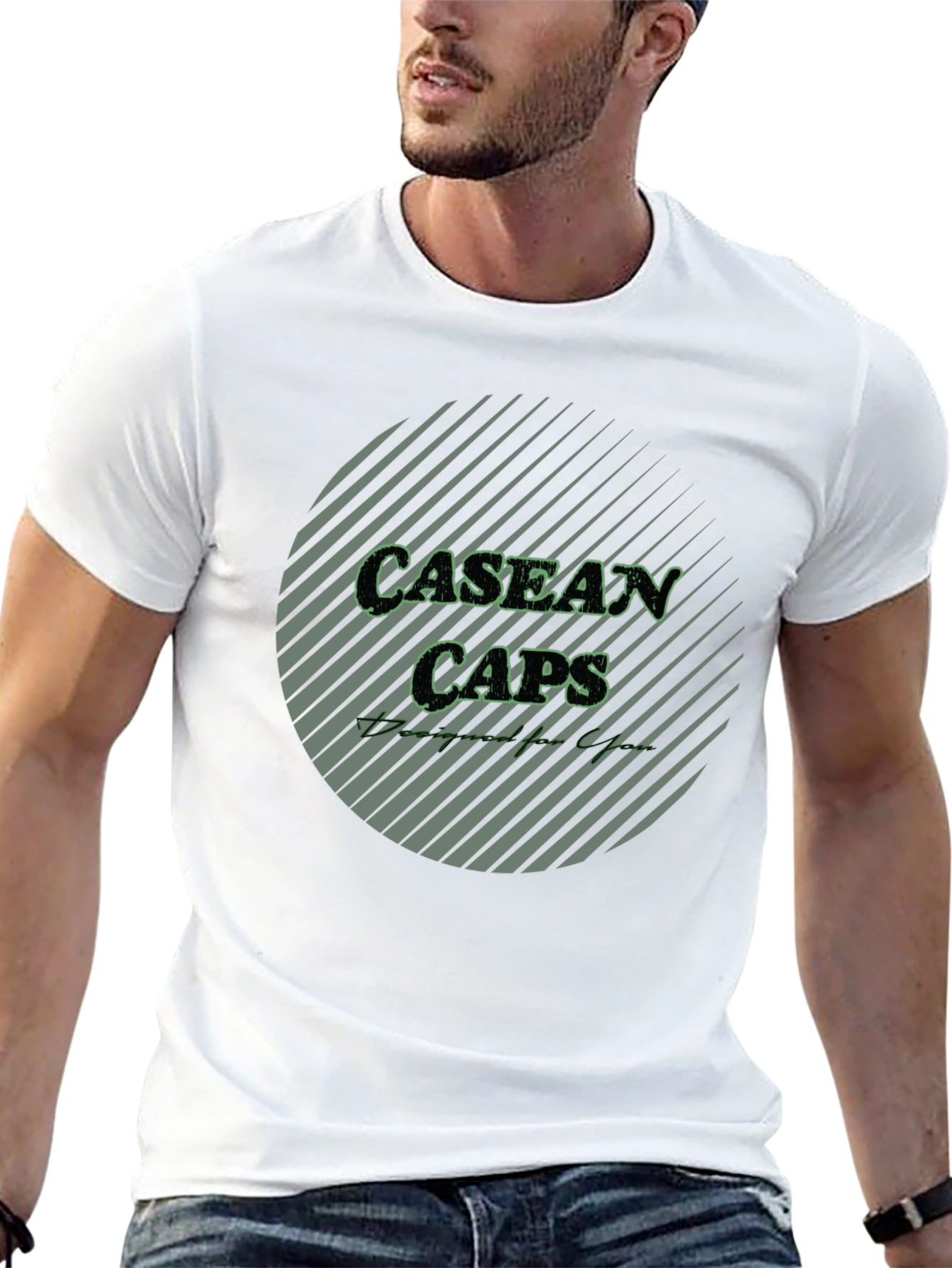 Casean Caps Black T-Shirt