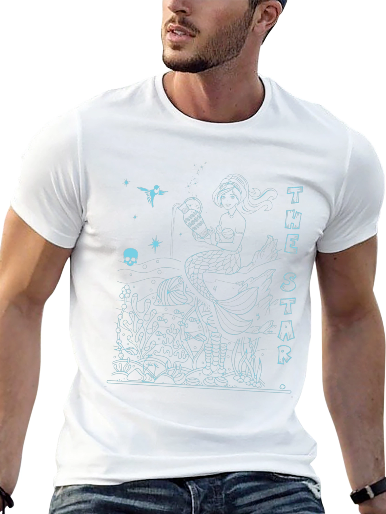 The Star Tarot Card Mermaid T-Shirt