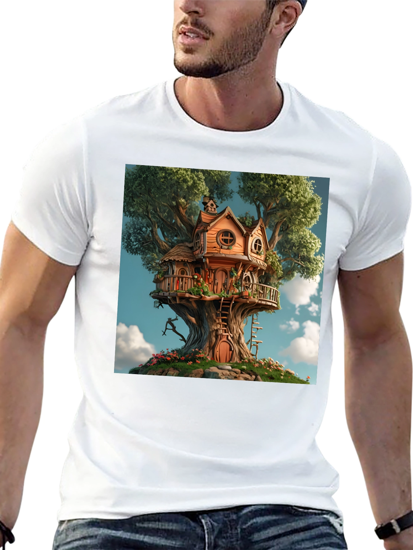 Treehouse Graphic Tee - Whimsical Design