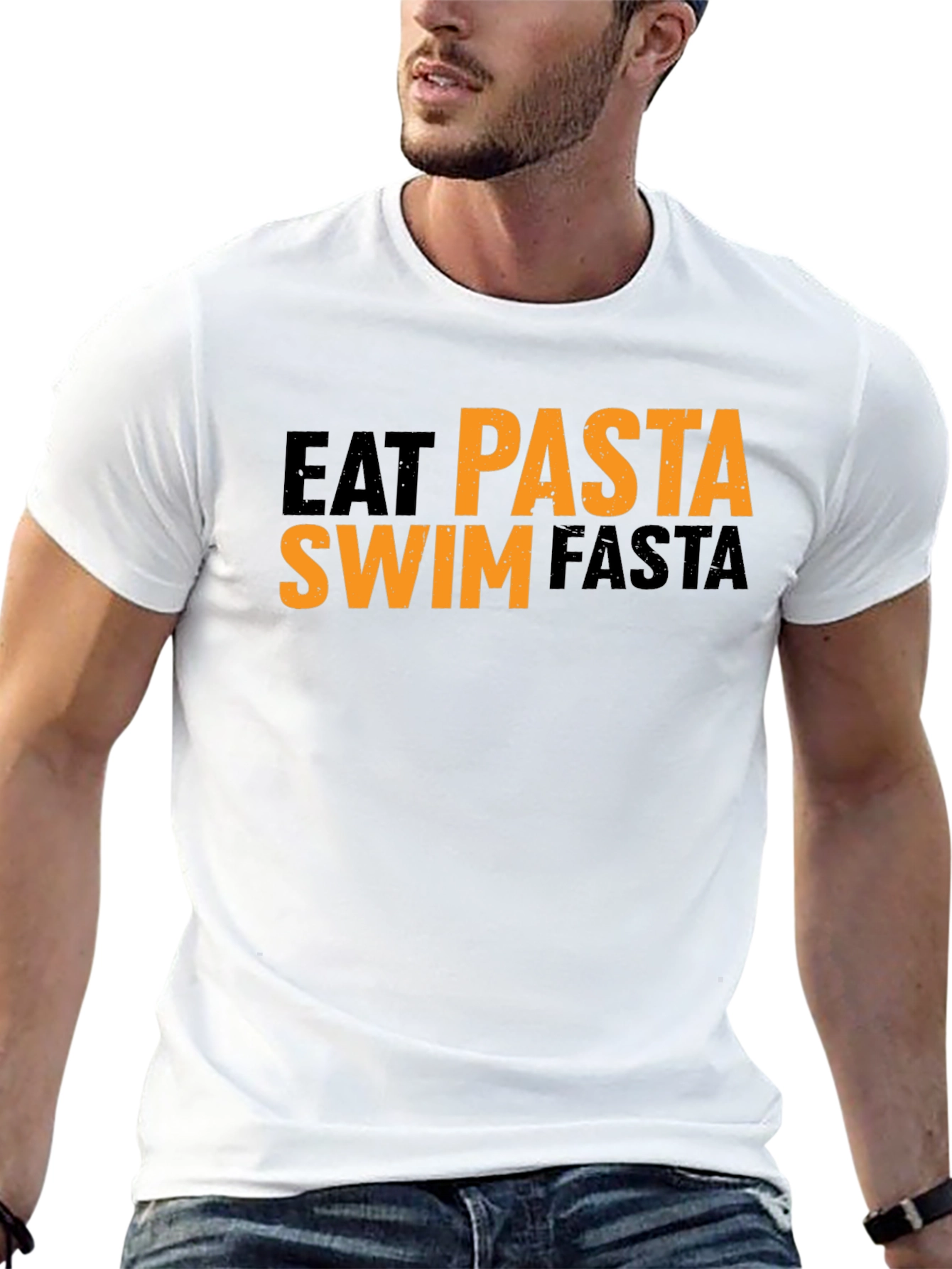 Eat Pasta Swim Fasta Graphic T-Shirt