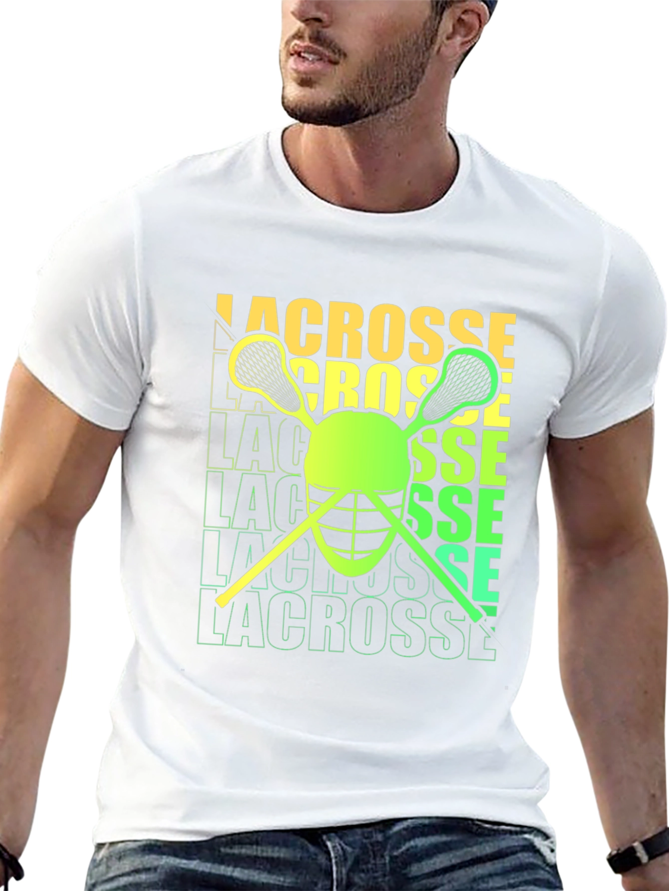 Lacrosse Helmet & Sticks Graphic T-Shirt
