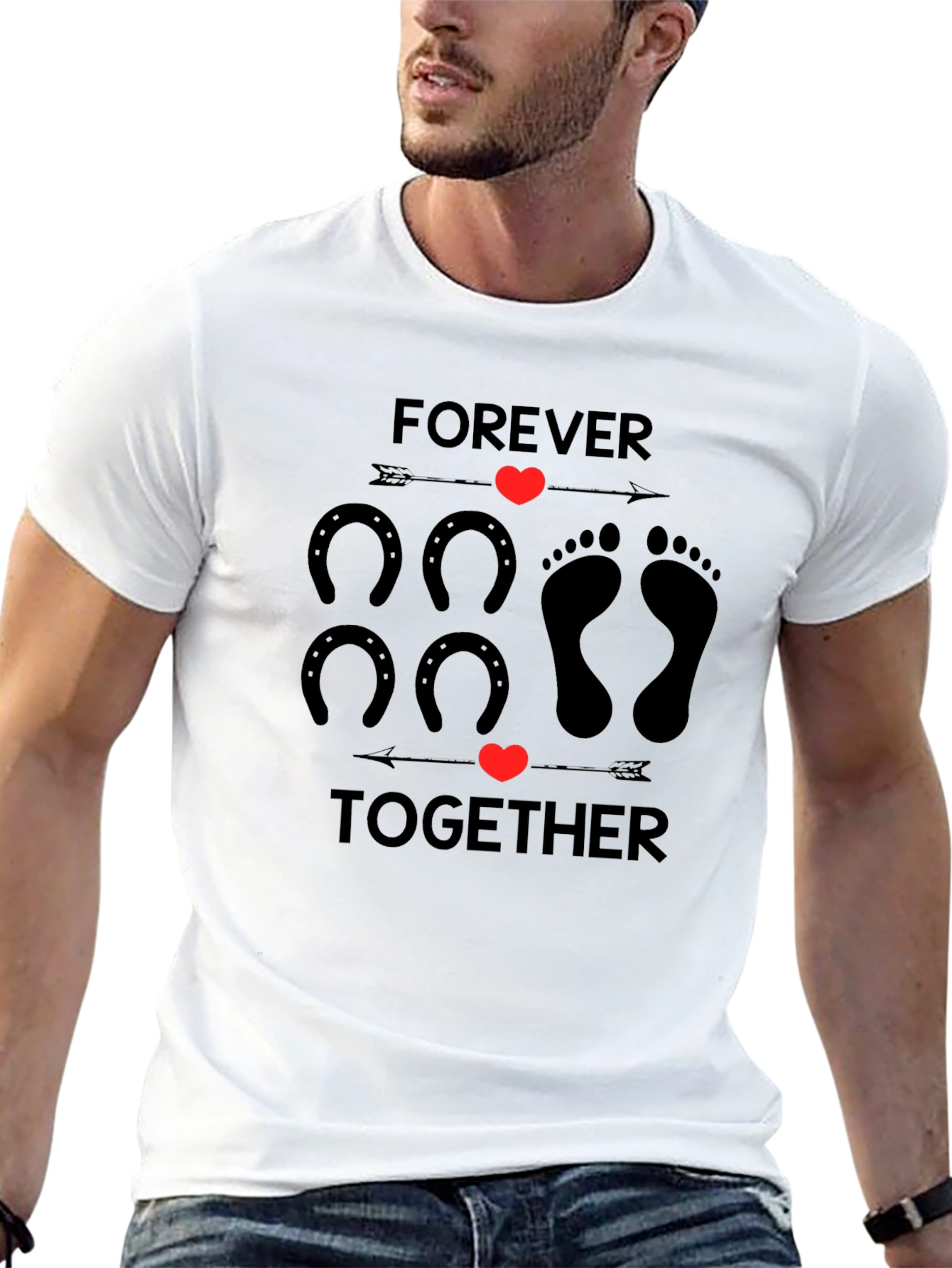 Forever Together Graphic Tee - Black Cotton Blend