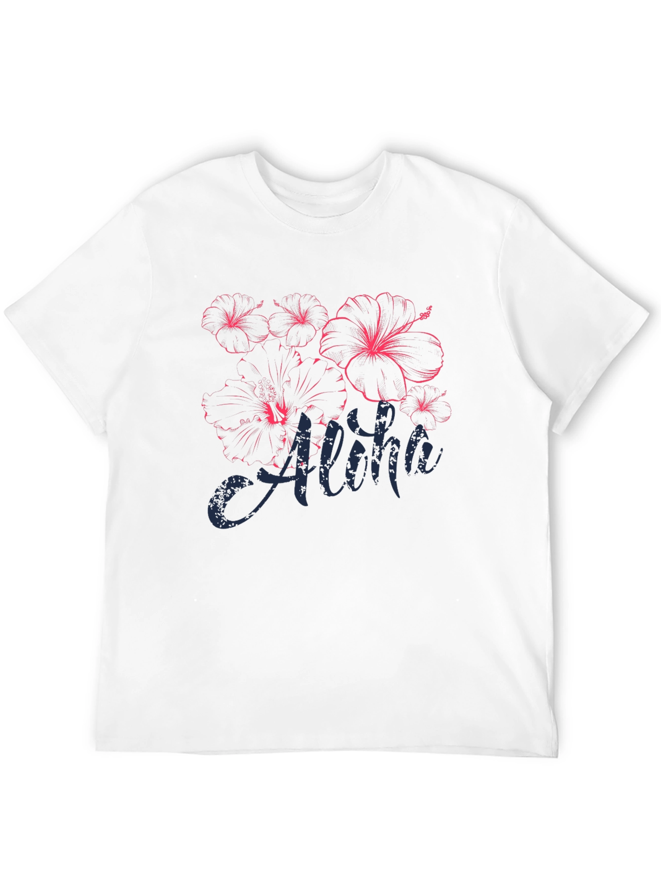 Aloha Hibiscus Graphic T-Shirt - Black