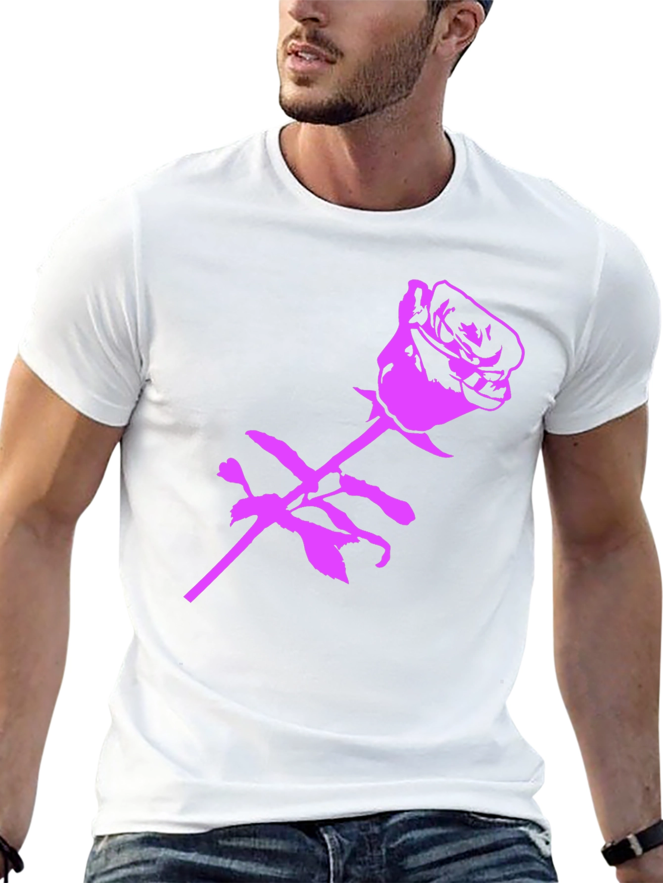 Rose Graphic Black T-Shirt