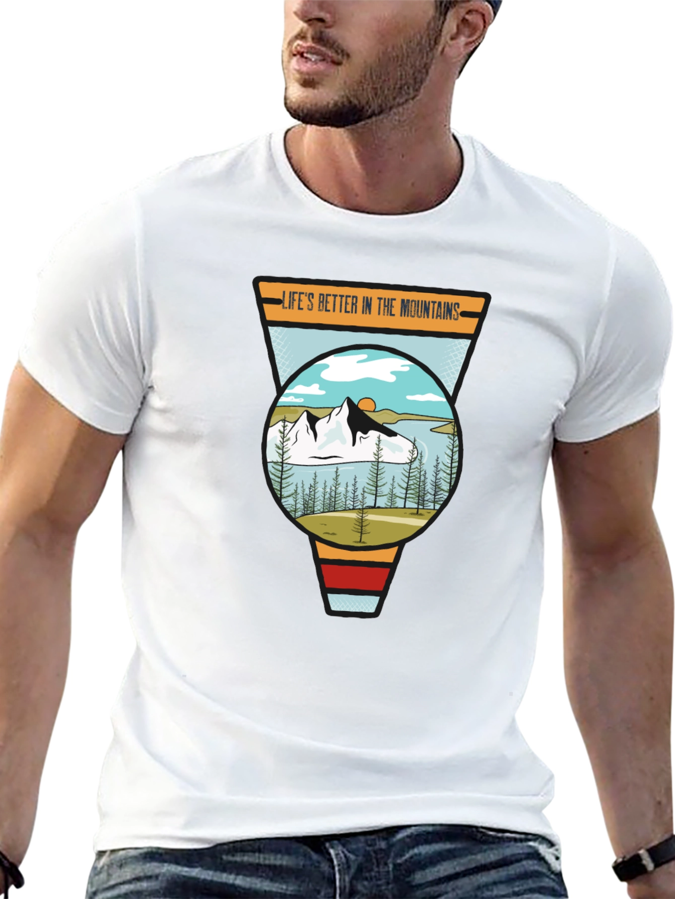 Mountain Life Graphic Tee - Unisex Black T-Shirt