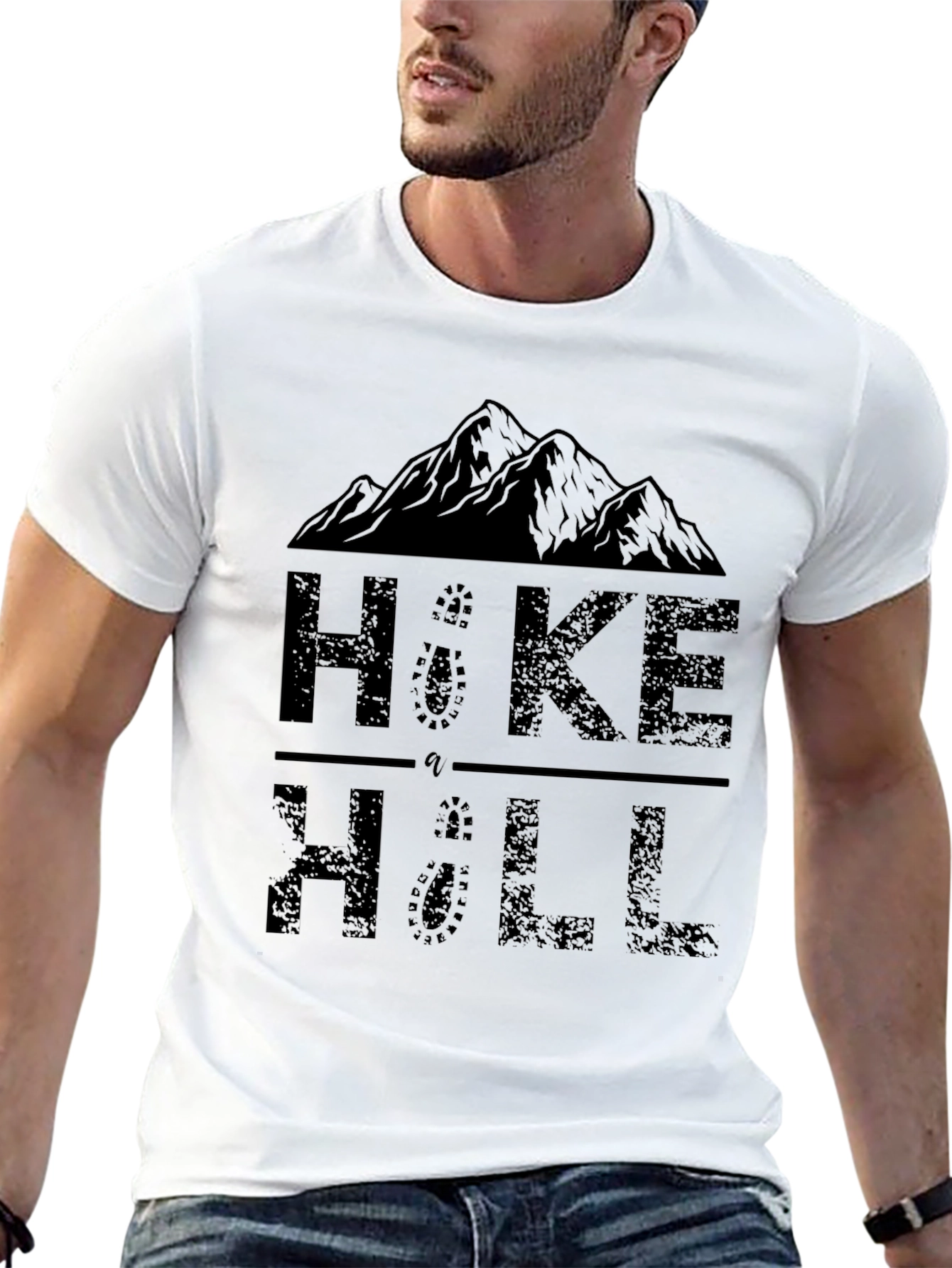 Hike a Hill Graphic Print Crew Neck T-Shirt