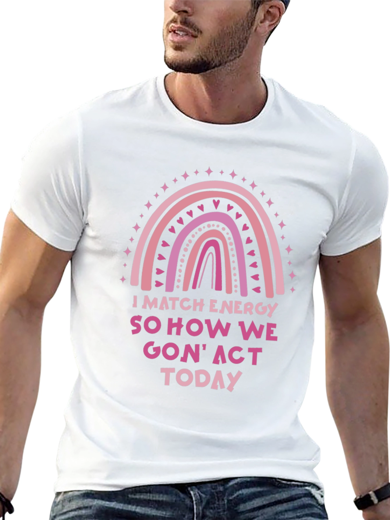 I Match Energy Graphic Tee - Trendy Casual Wear