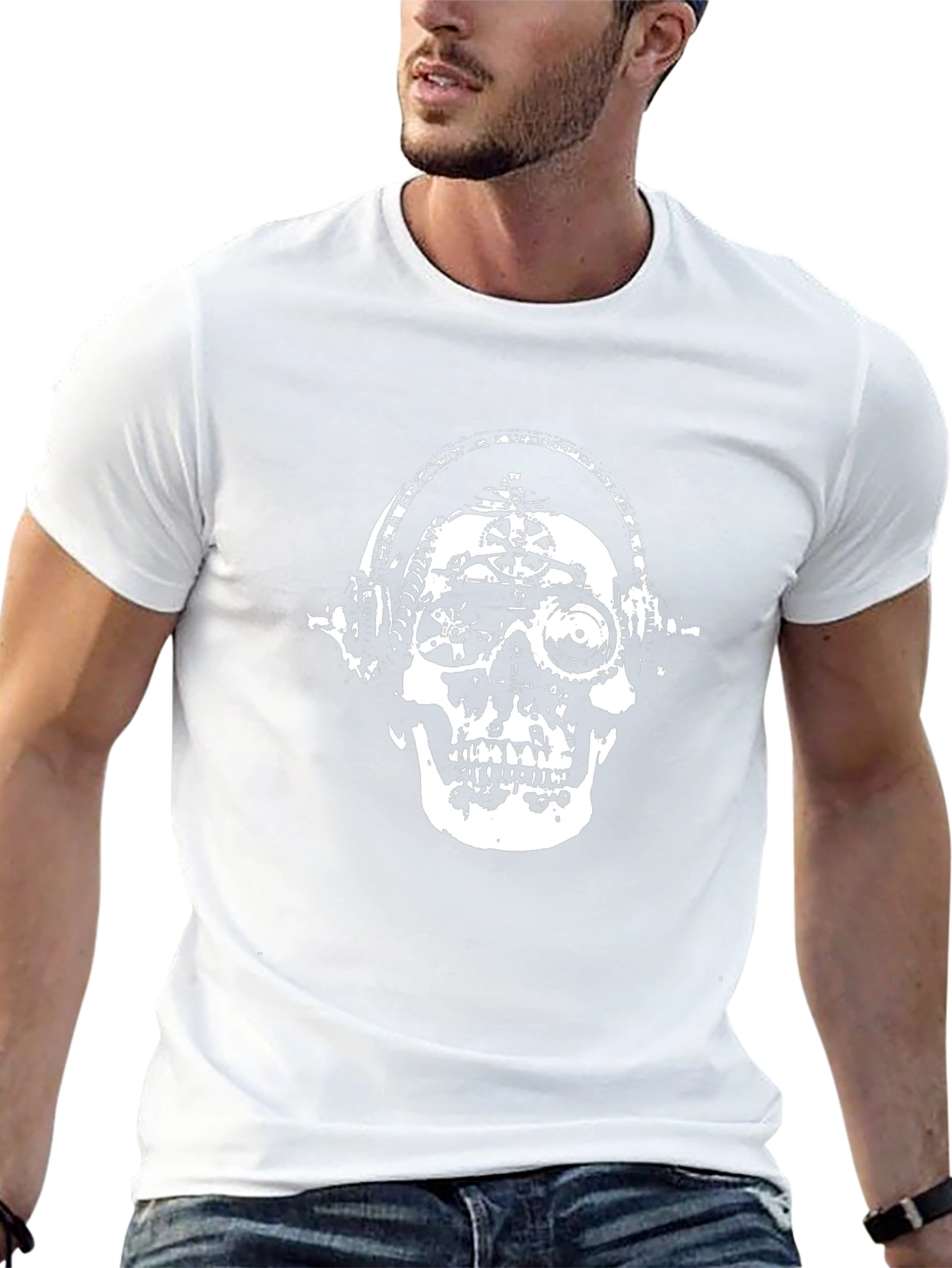 Steampunk Skull T-Shirt - Black Graphic Tee