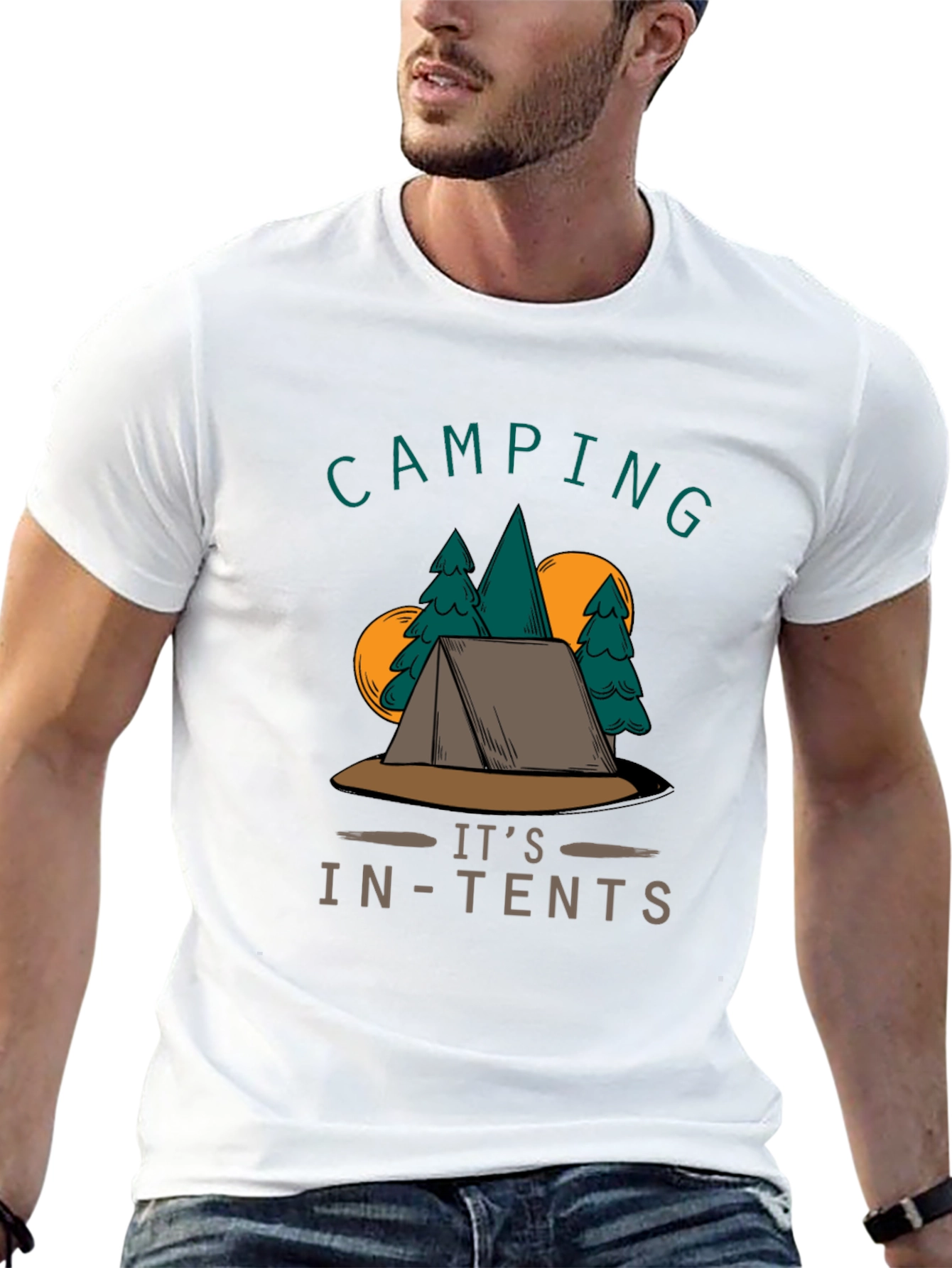Camping Its In-Tents Graphic T-Shirt