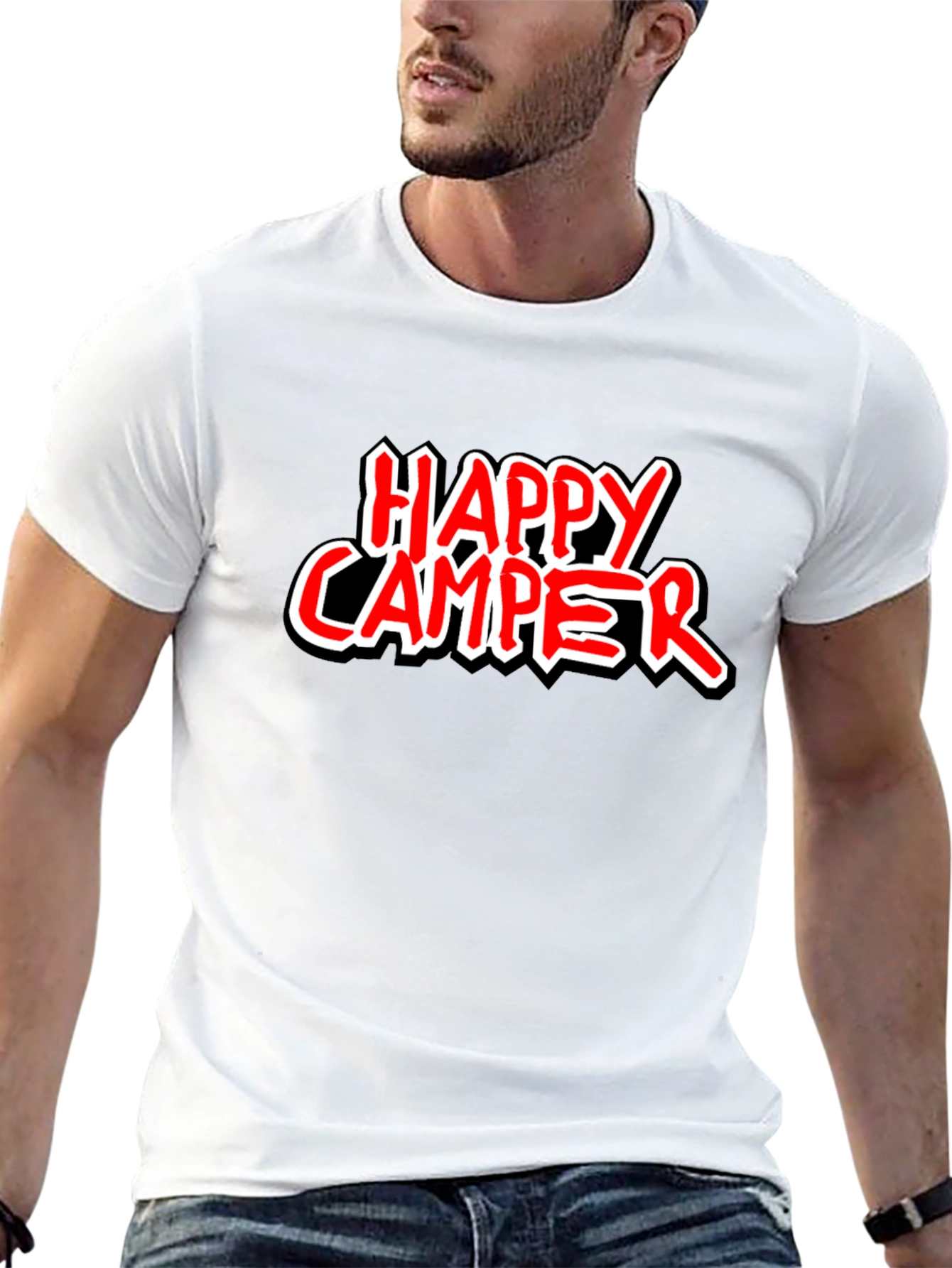Happy Camper Graphic Tee - Black