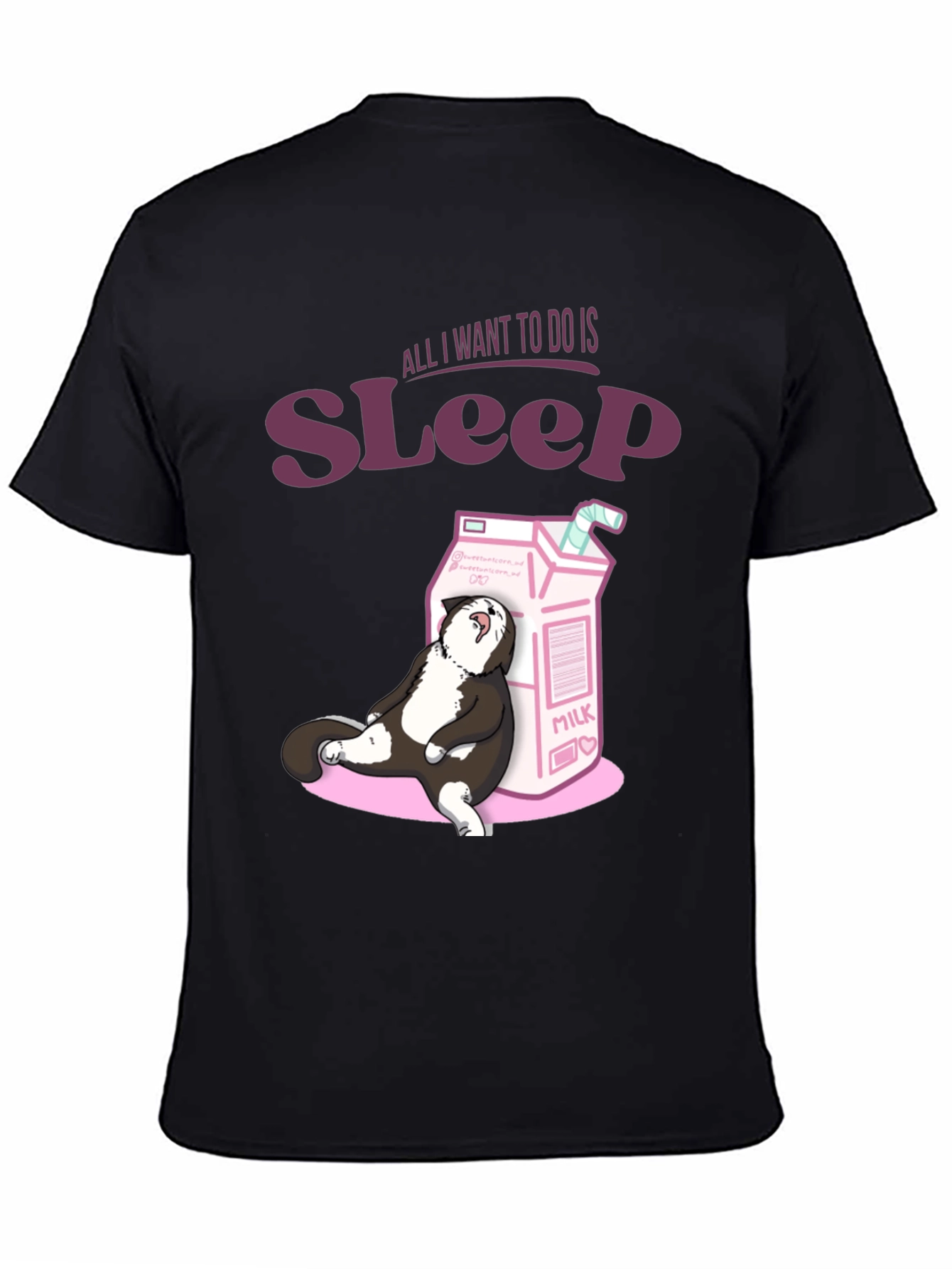 Sleepy Cat Milk T-Shirt
