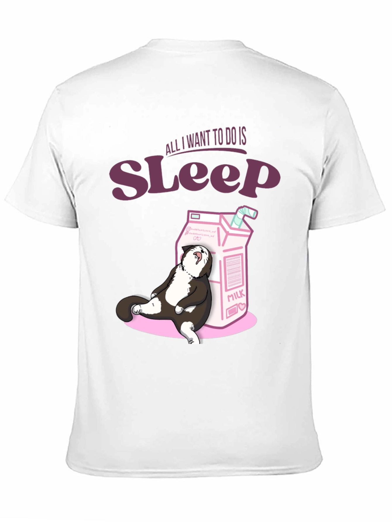 Sleepy Cat Milk T-Shirt