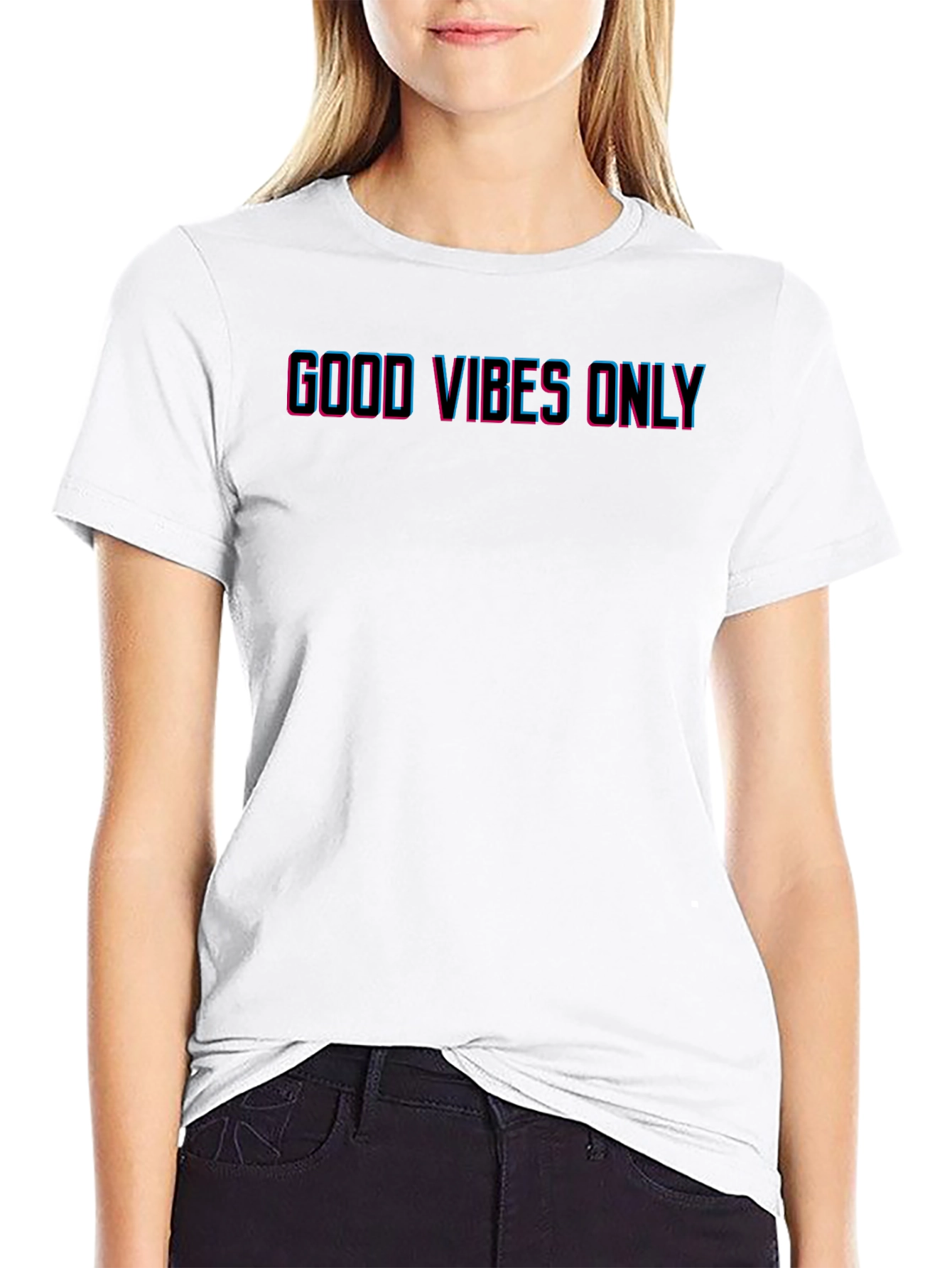 Good Vibes Only Mens Black Graphic T-Shirt