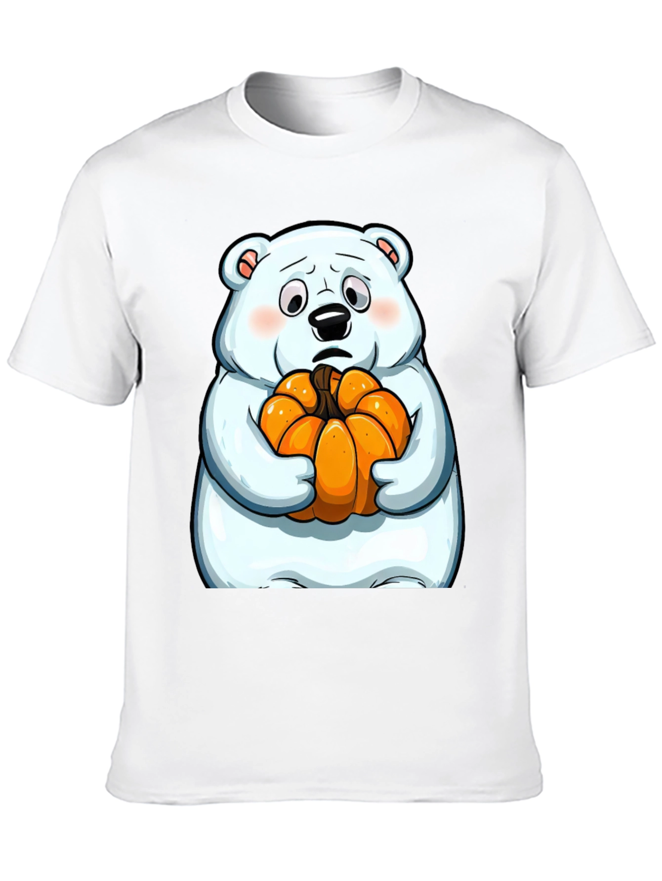 Polar Bear Pumpkin T-Shirt - Black