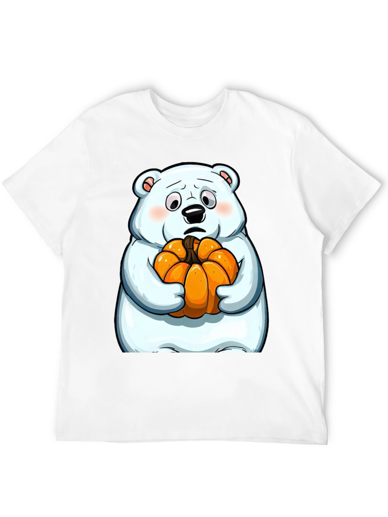 Polar Bear Pumpkin T-Shirt - Black