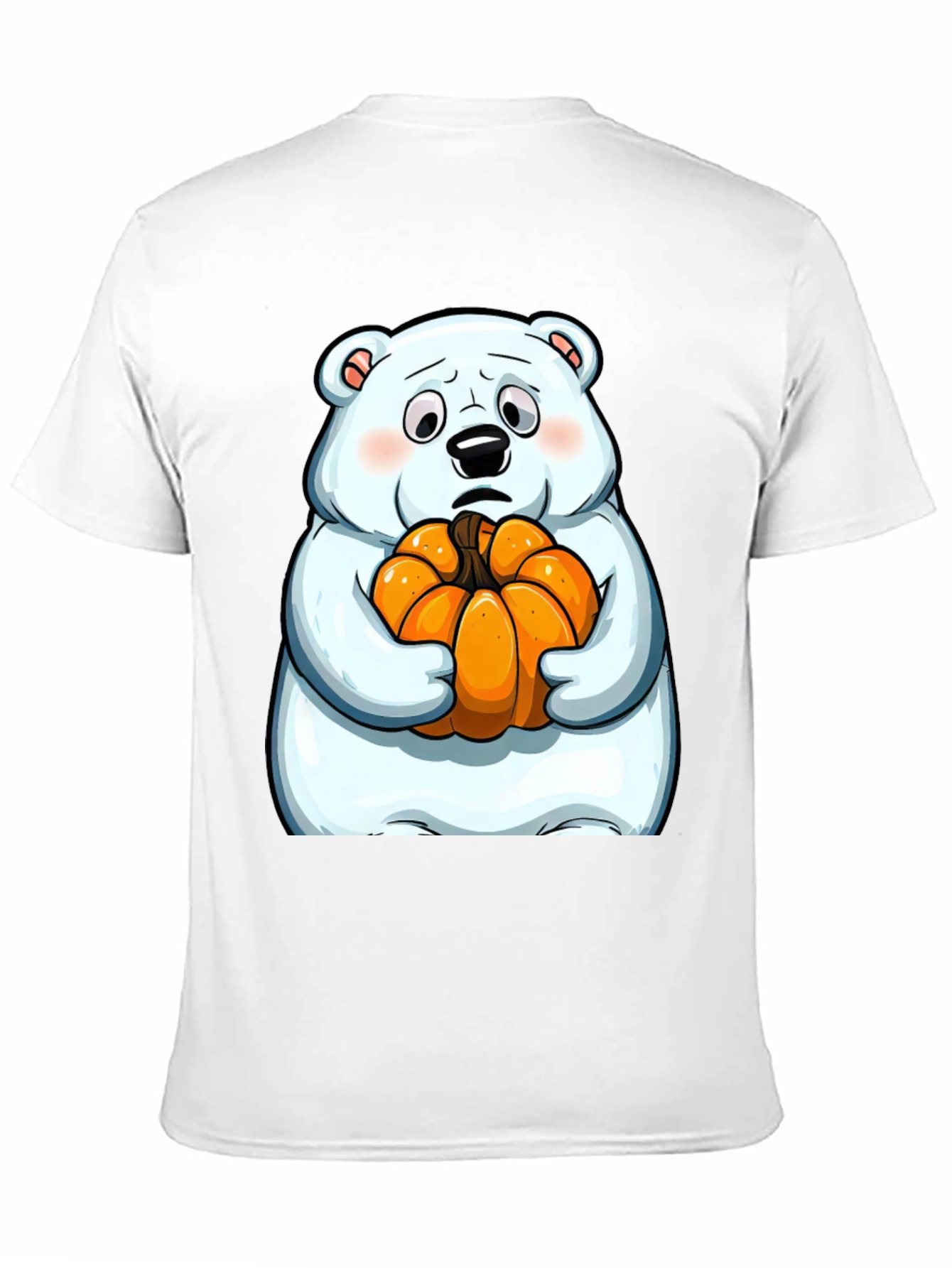 Polar Bear Pumpkin T-Shirt - Black