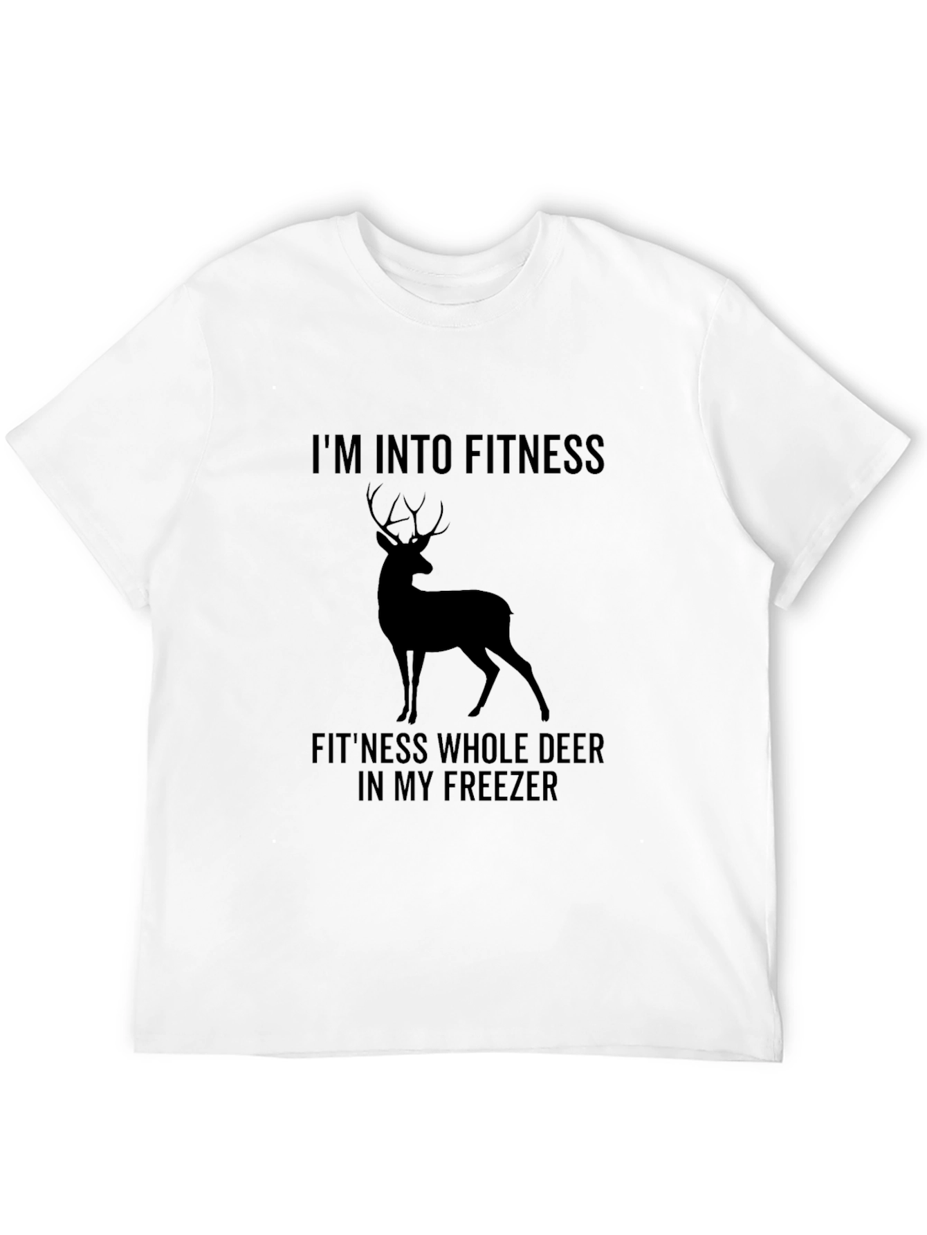 Fitness Deer T-Shirt - Humorous Animal Graphic Tee