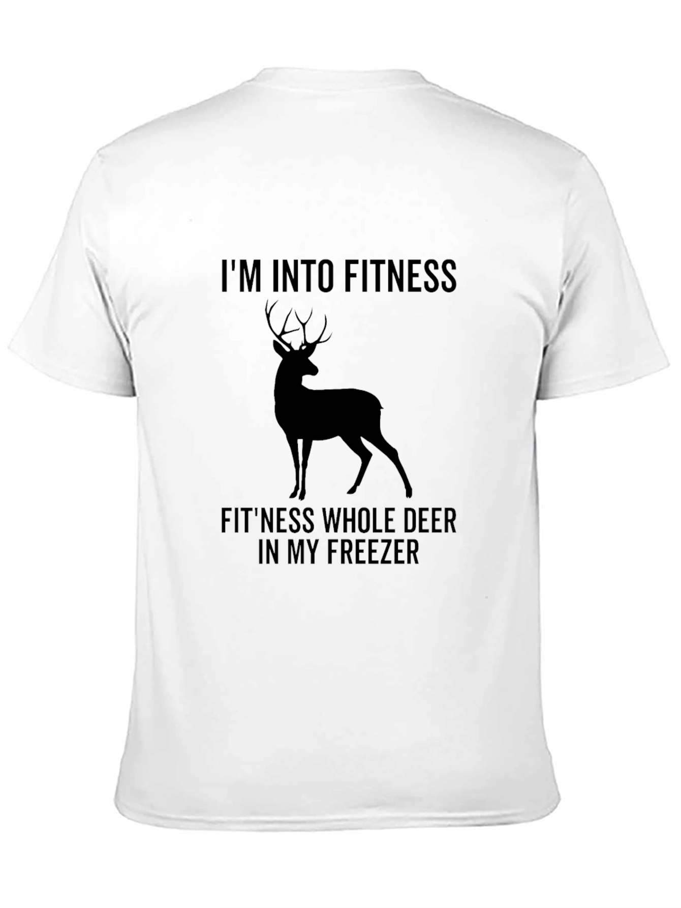Fitness Deer T-Shirt - Humorous Animal Graphic Tee