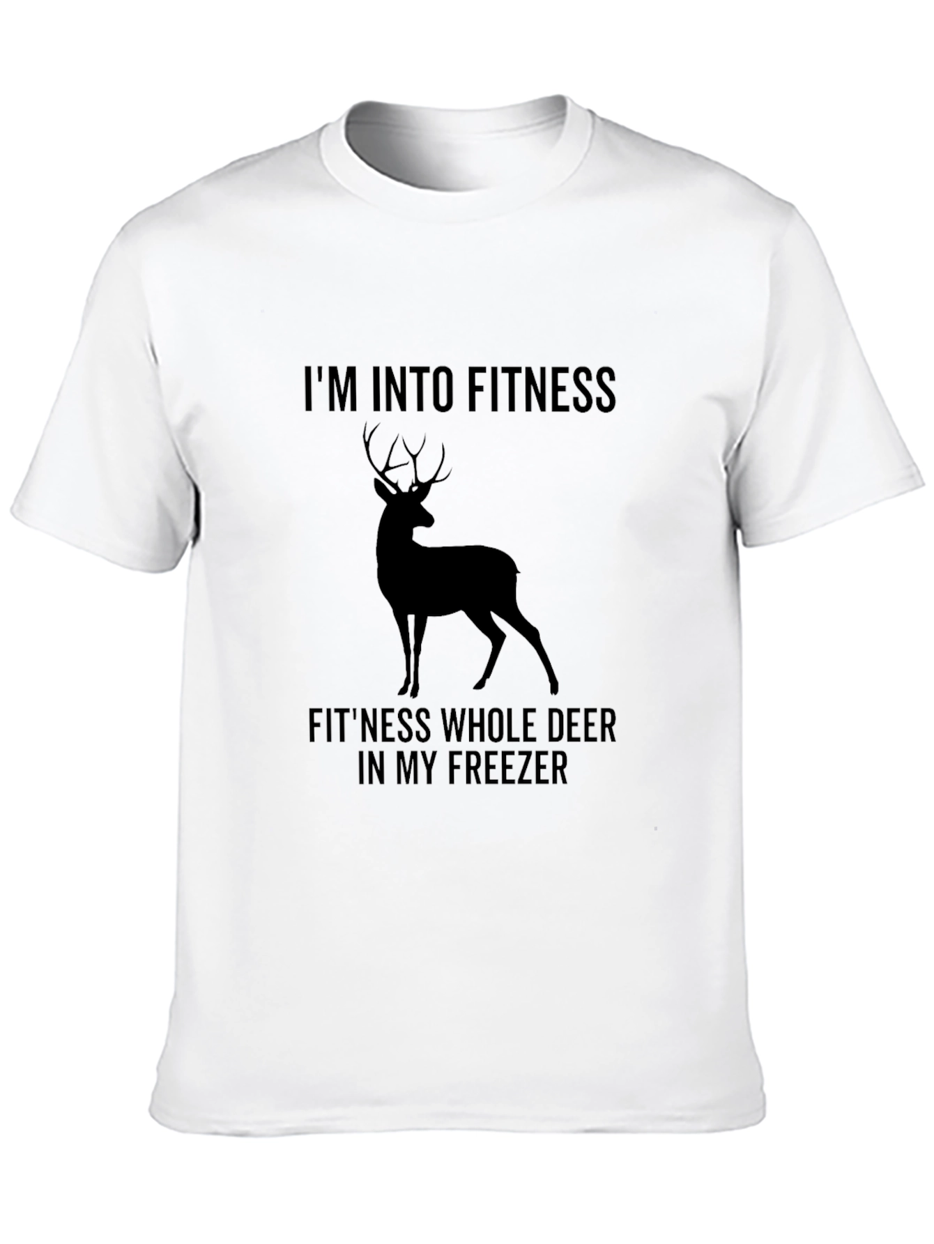 Fitness Deer T-Shirt - Humorous Animal Graphic Tee
