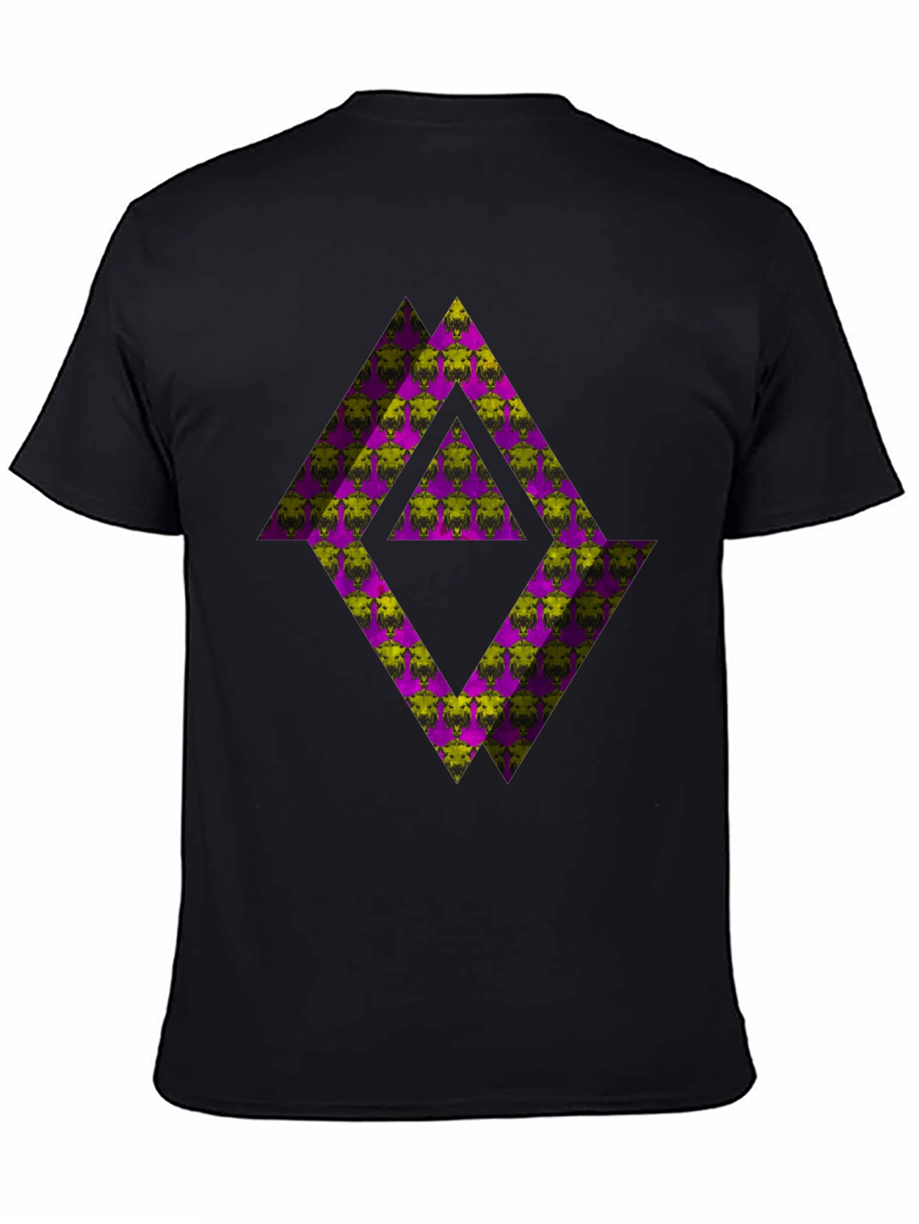 Abstract Graphic T-Shirt - Black Tee with Geometric Print