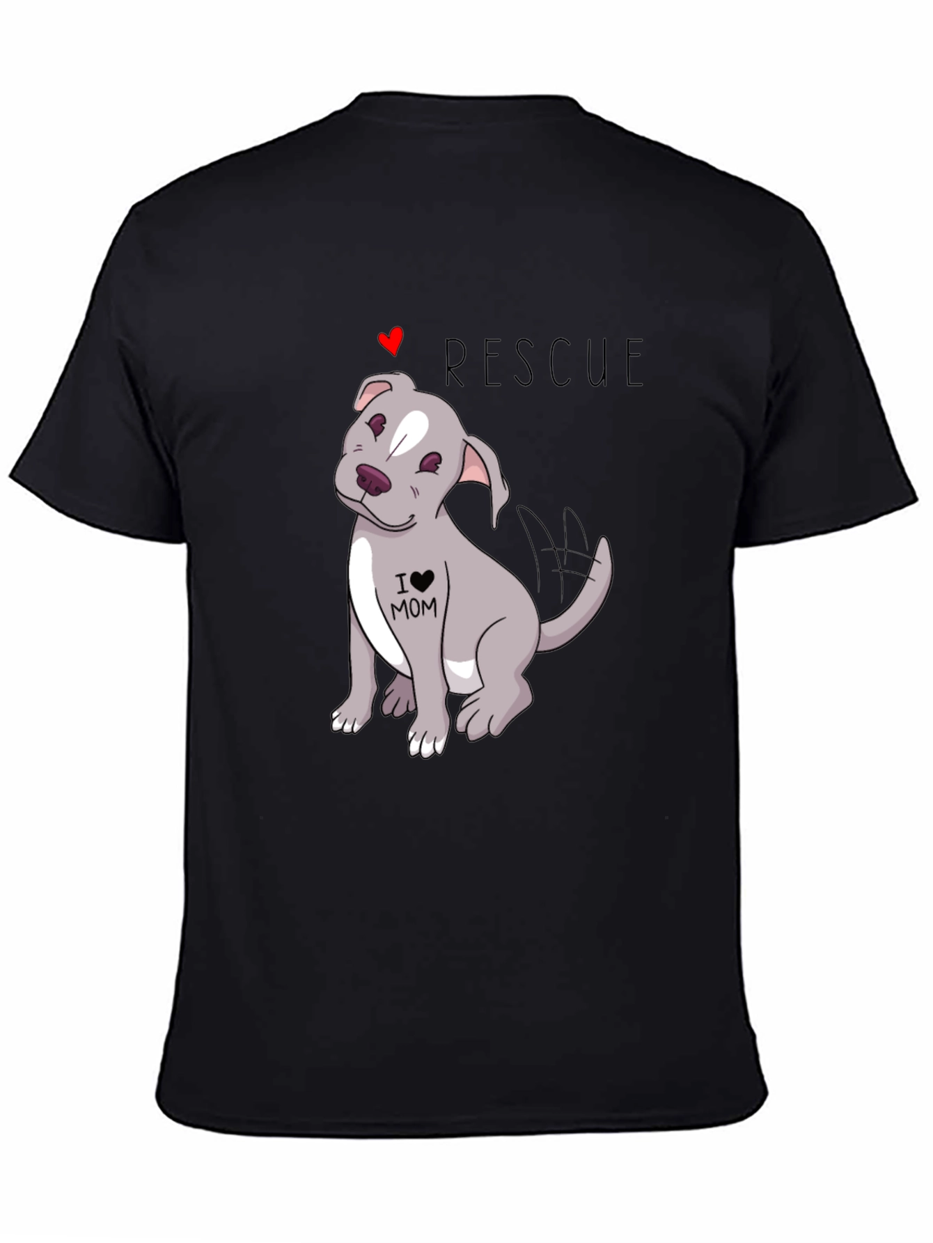 Rescue Dog Lover T-Shirt - I Heart Mom