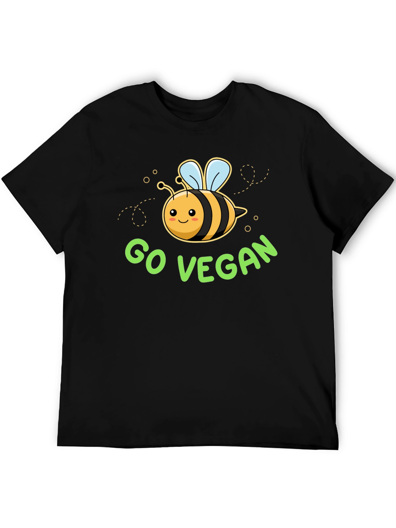 Go Vegan Bee Graphic T-Shirt