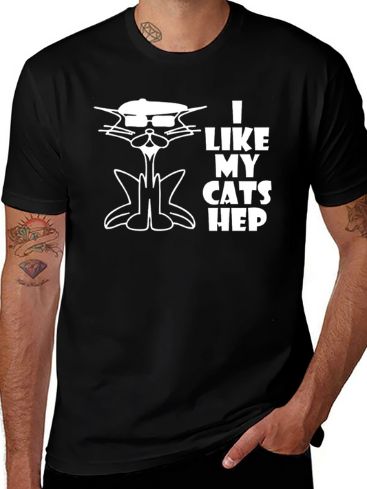 Cool Cat T-Shirt - I Like My Cats Hep Tee