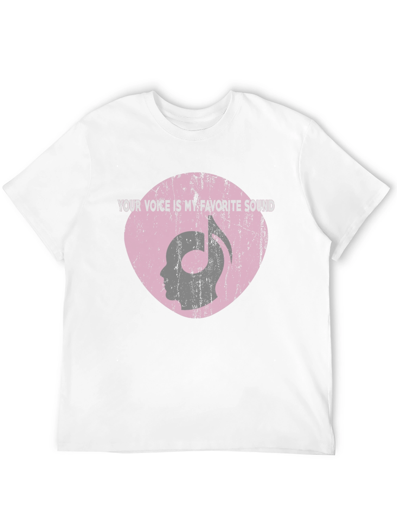 Music Note Head Silhouette Graphic T-Shirt