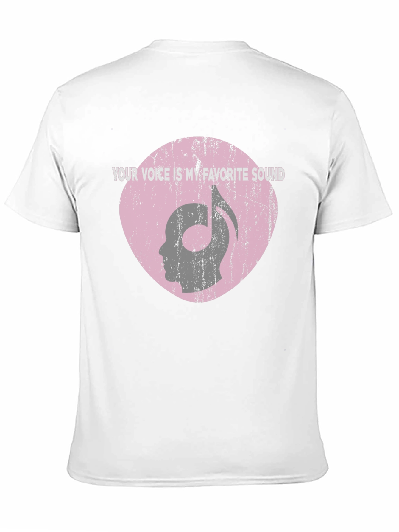 Music Note Head Silhouette Graphic T-Shirt