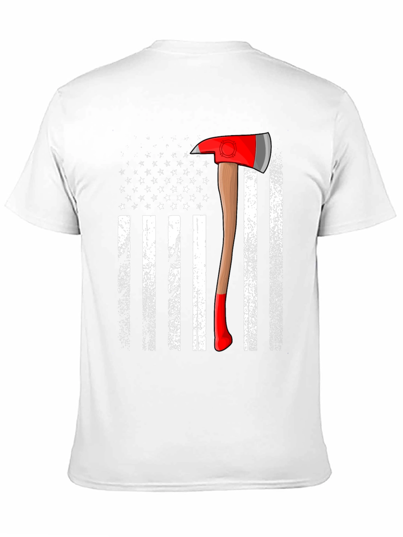 Firefighter Axe American Flag T-Shirt