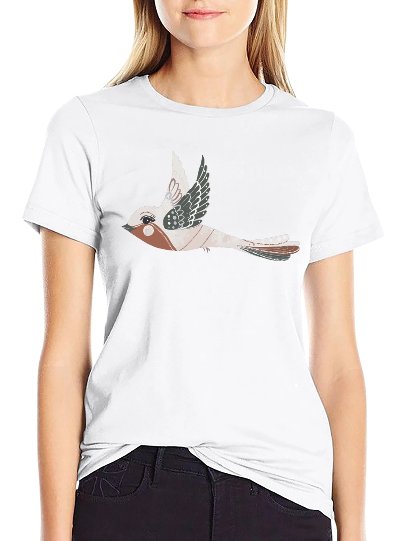 Bird Graphic Black T-Shirt