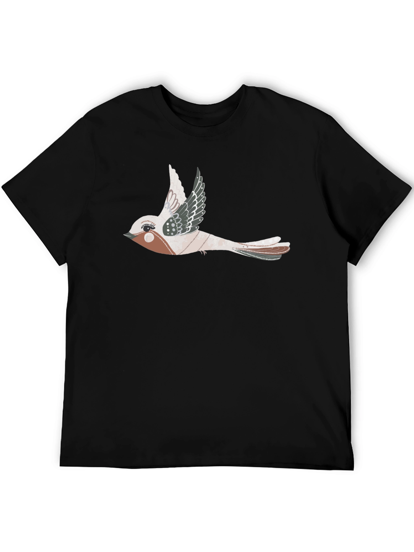 Bird Graphic Black T-Shirt