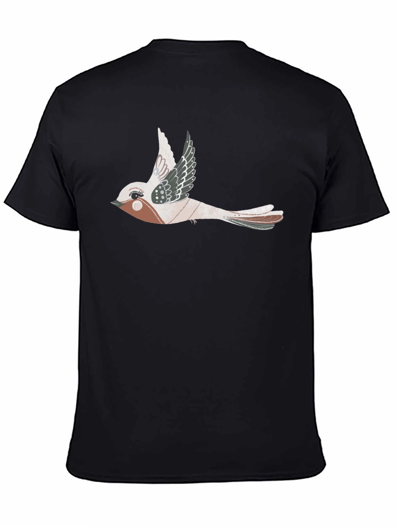 Bird Graphic Black T-Shirt