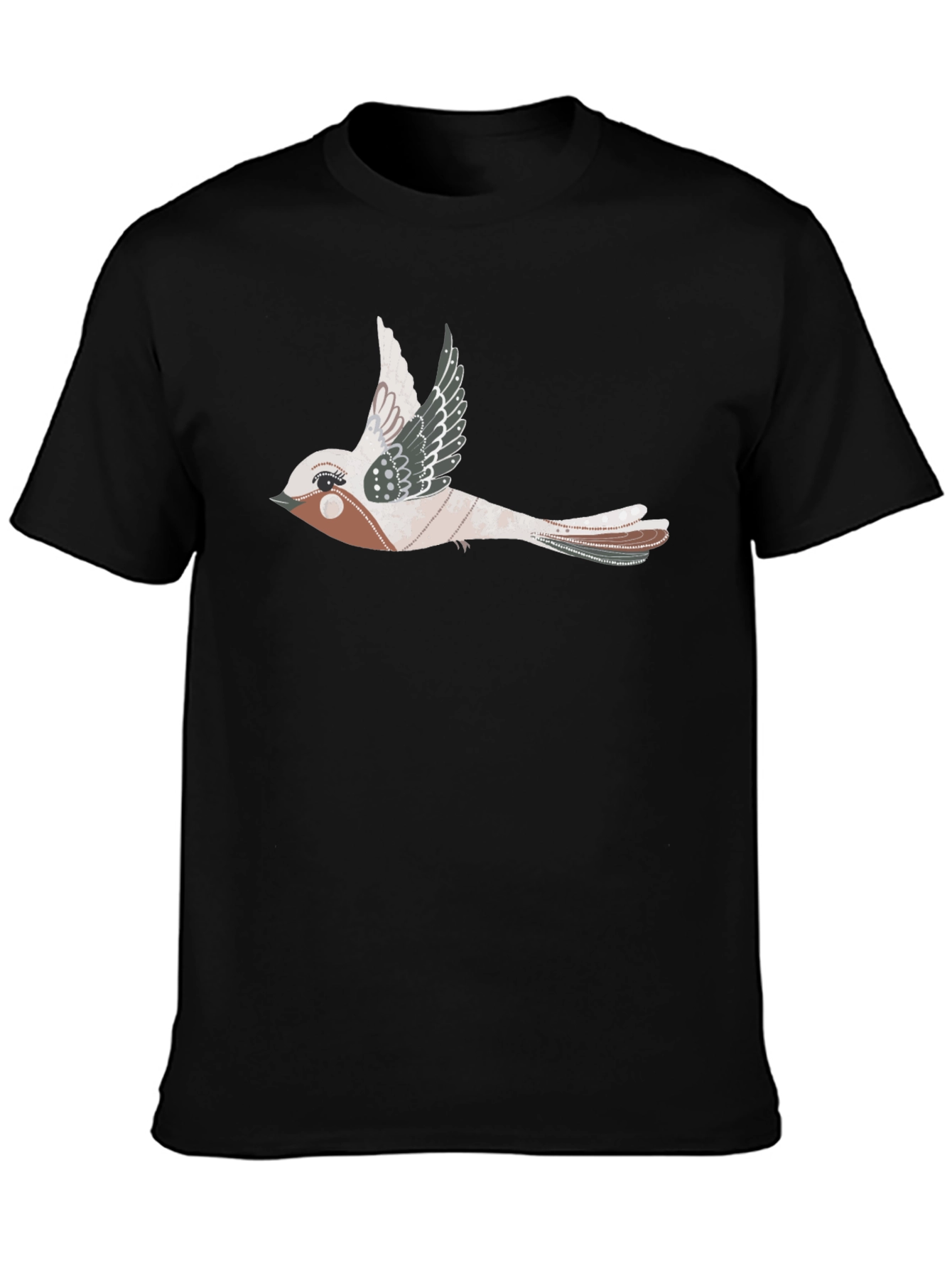 Bird Graphic Black T-Shirt